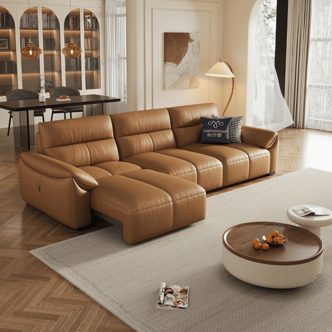 Ginny Leather Electric Sofa Bed by Esteller