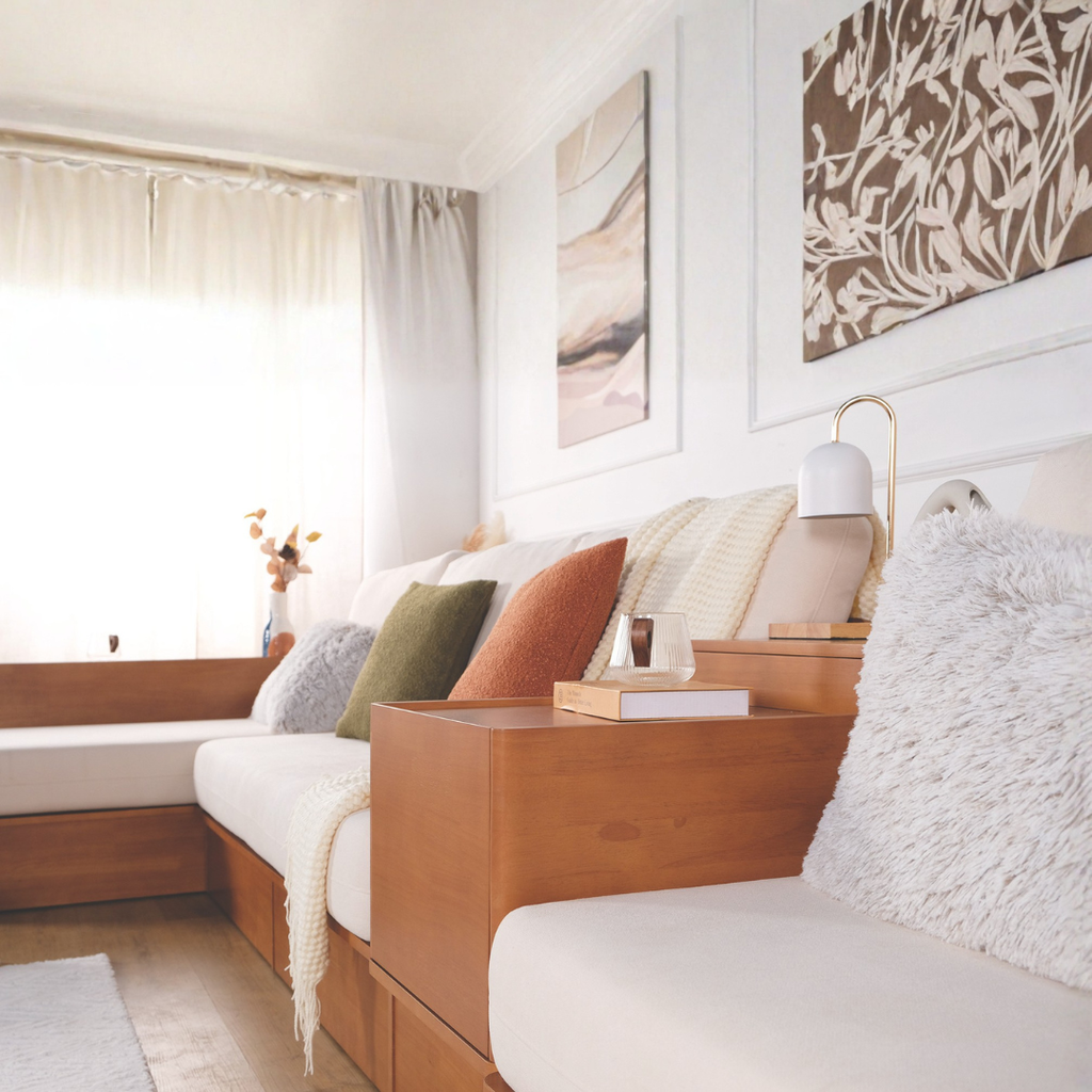 Pimmy Wooden Storage Sofa