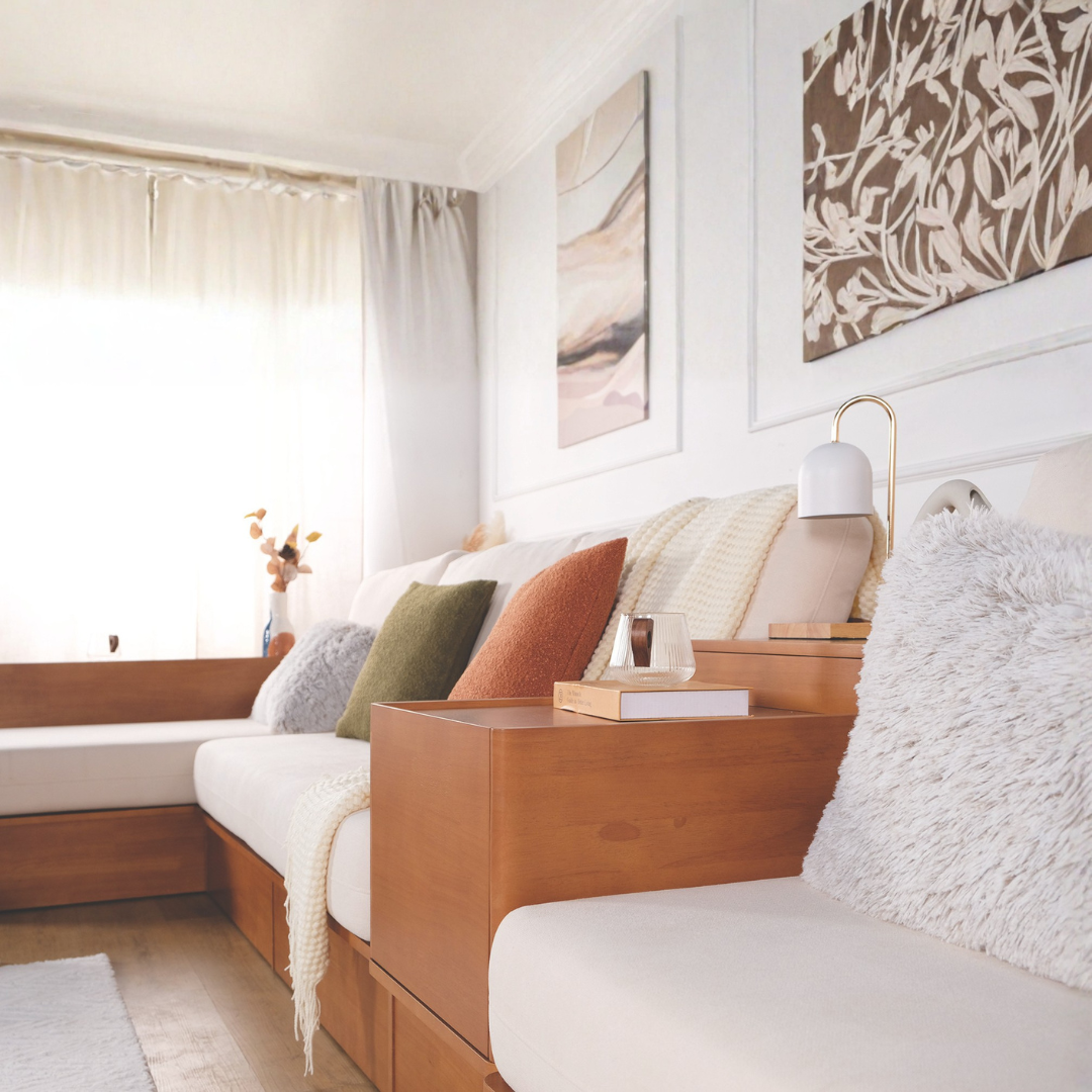 Pimmy Wooden Storage Sofa