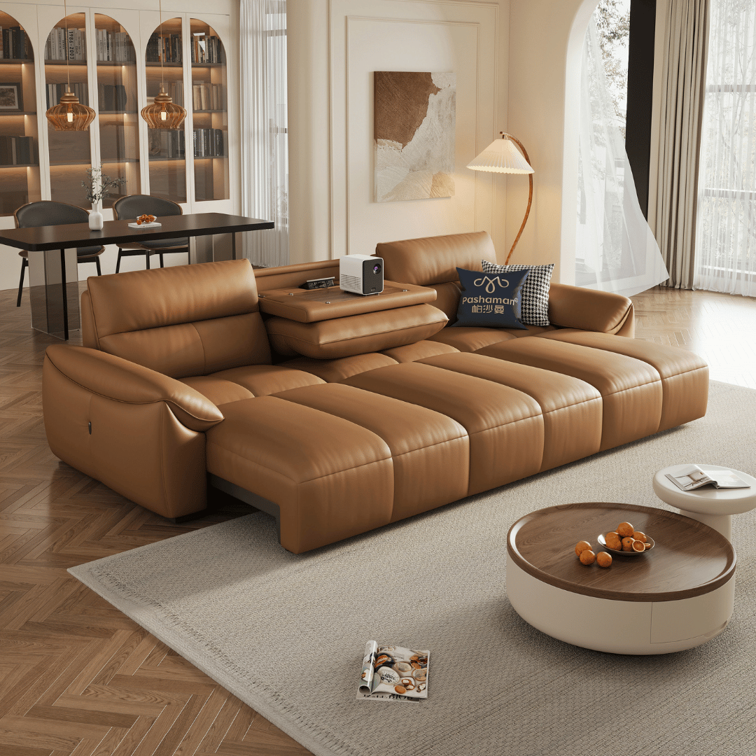 Ginny Leather Electric Sofa Bed by Esteller