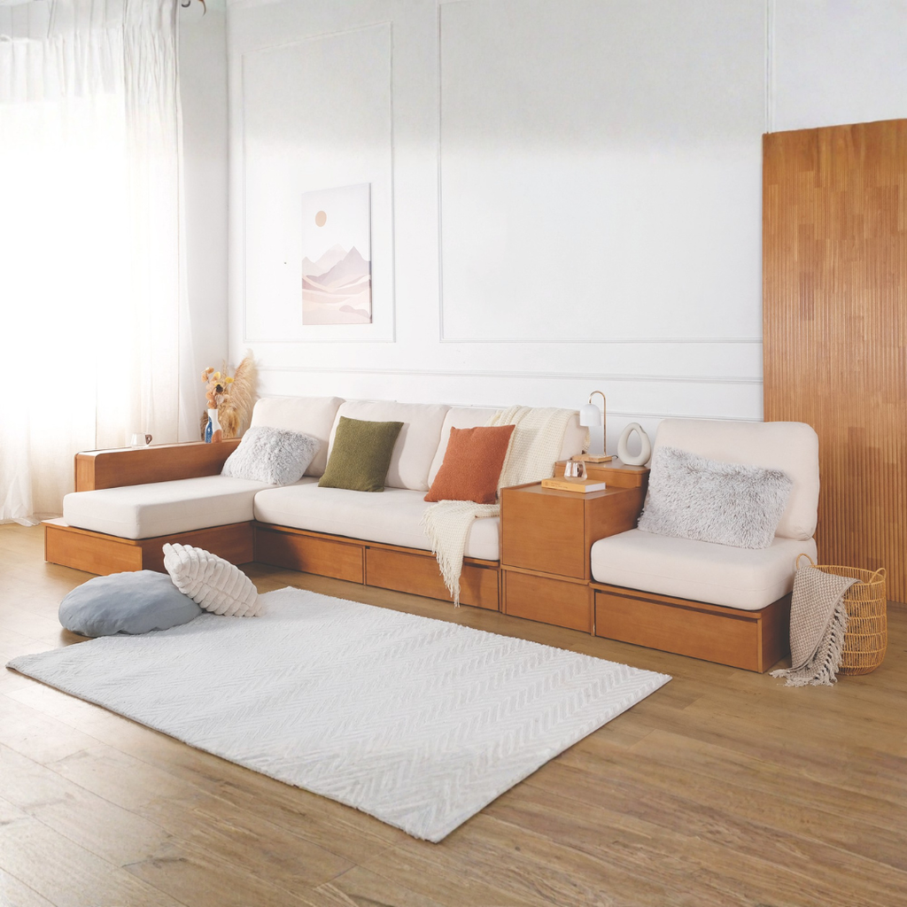 Pimmy Wooden Storage Sofa