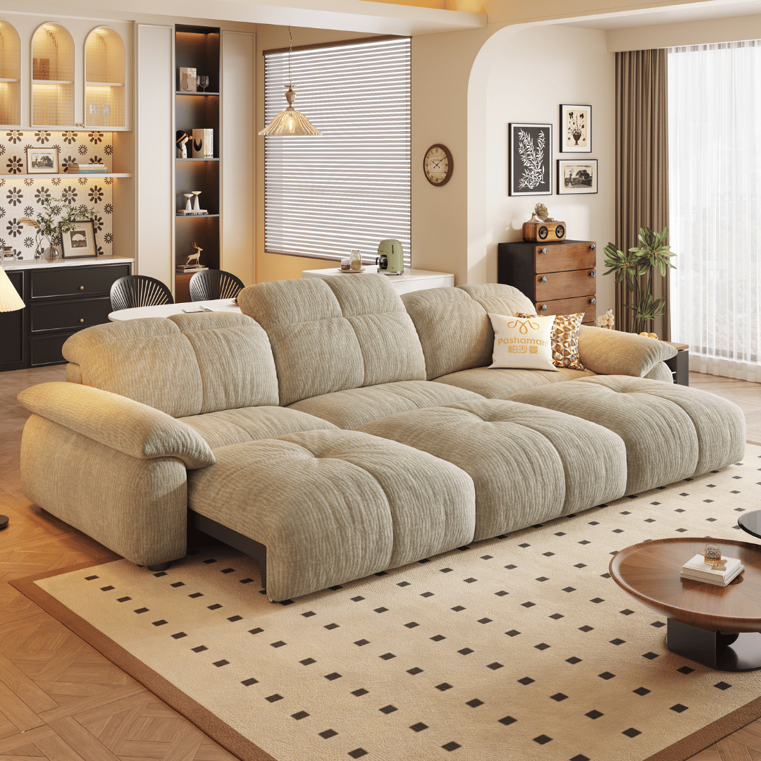 Wriggs Fabric Electric Sofa Bed by Esteller (Water Repellent & App + Remote Control)