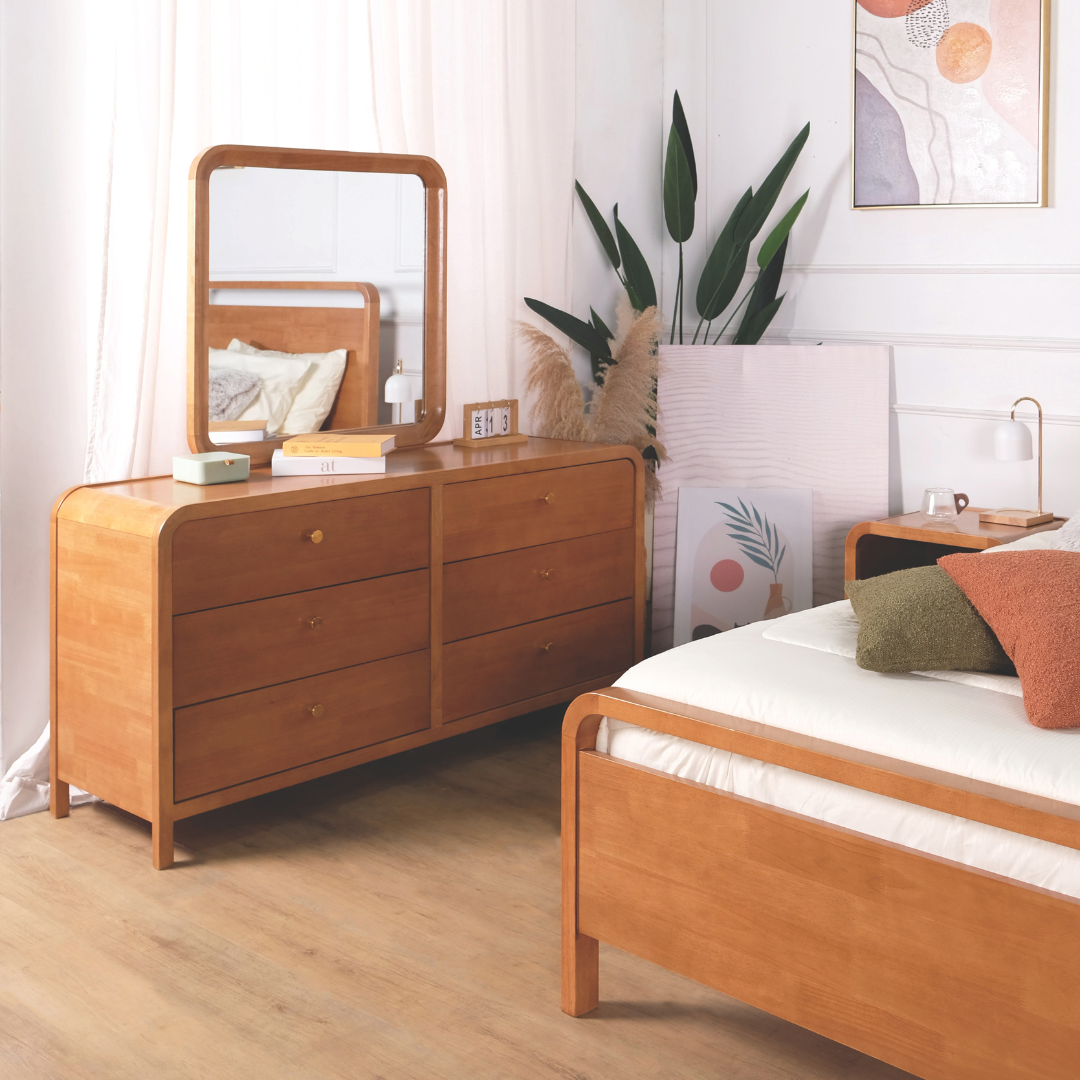 Tommy Wooden Senior Chest of Drawer with Mirror