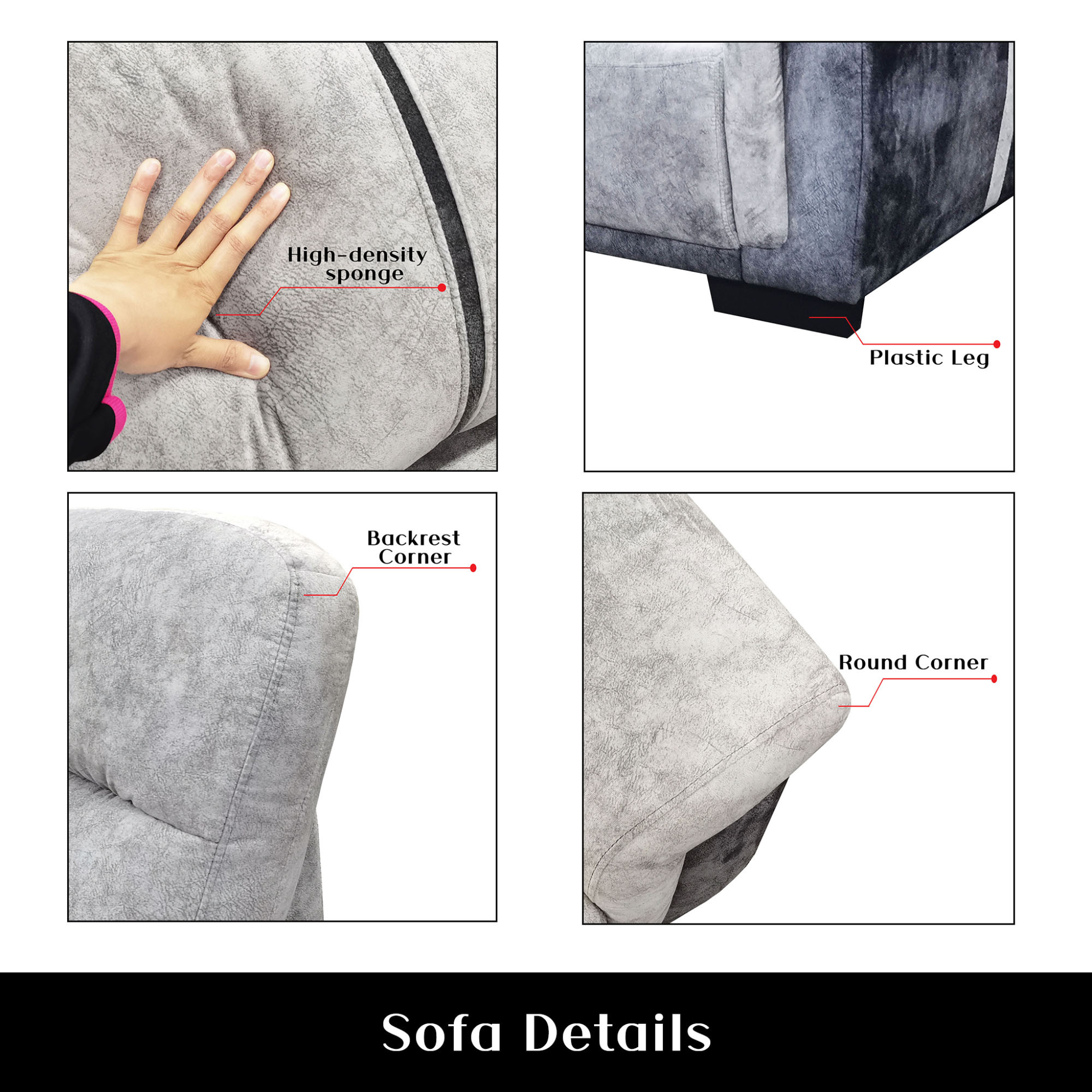 Clyra Fabric Sofa by Esteller (Pet Friendly & Easy Clean)