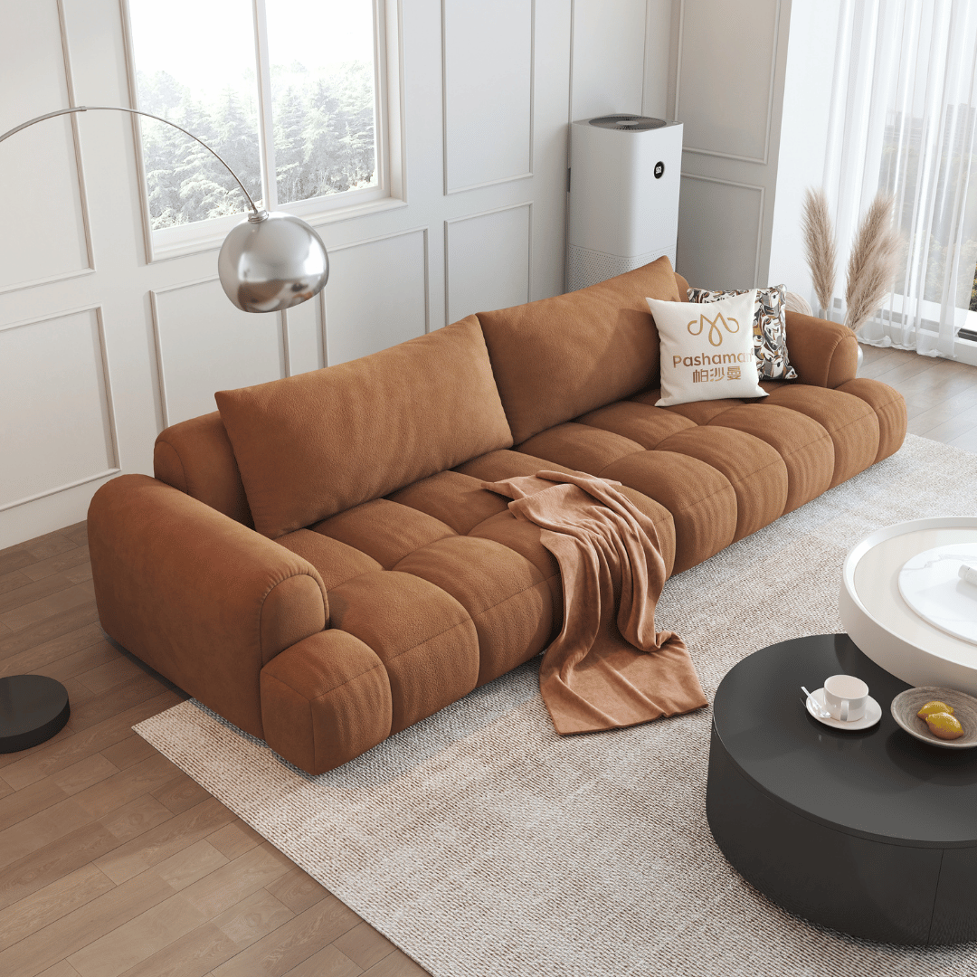 Cotton Fabric Sofa by Esteller (Pet Friendly & Comes with USB Charger)