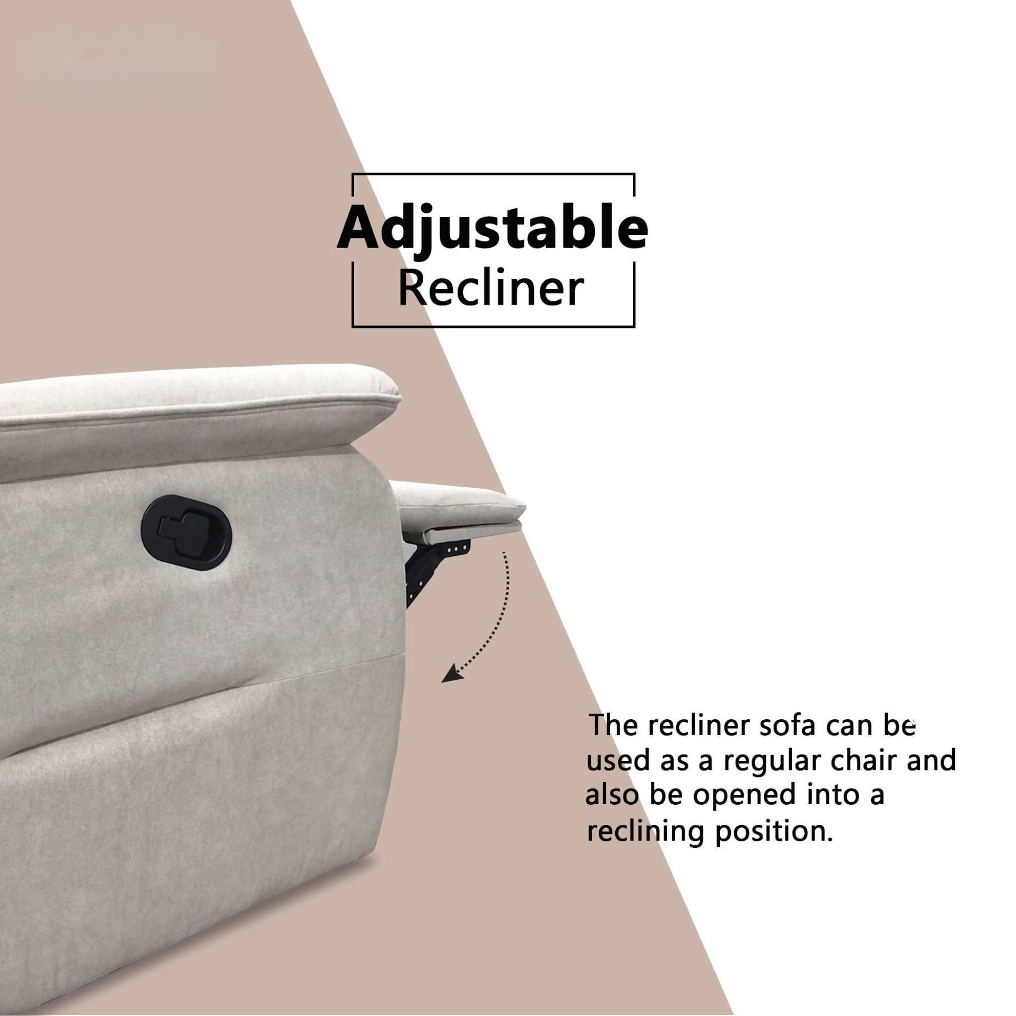 Xyvon Fabric Recliner Sofa by Esteller (Pet Friendly & Easy Clean)