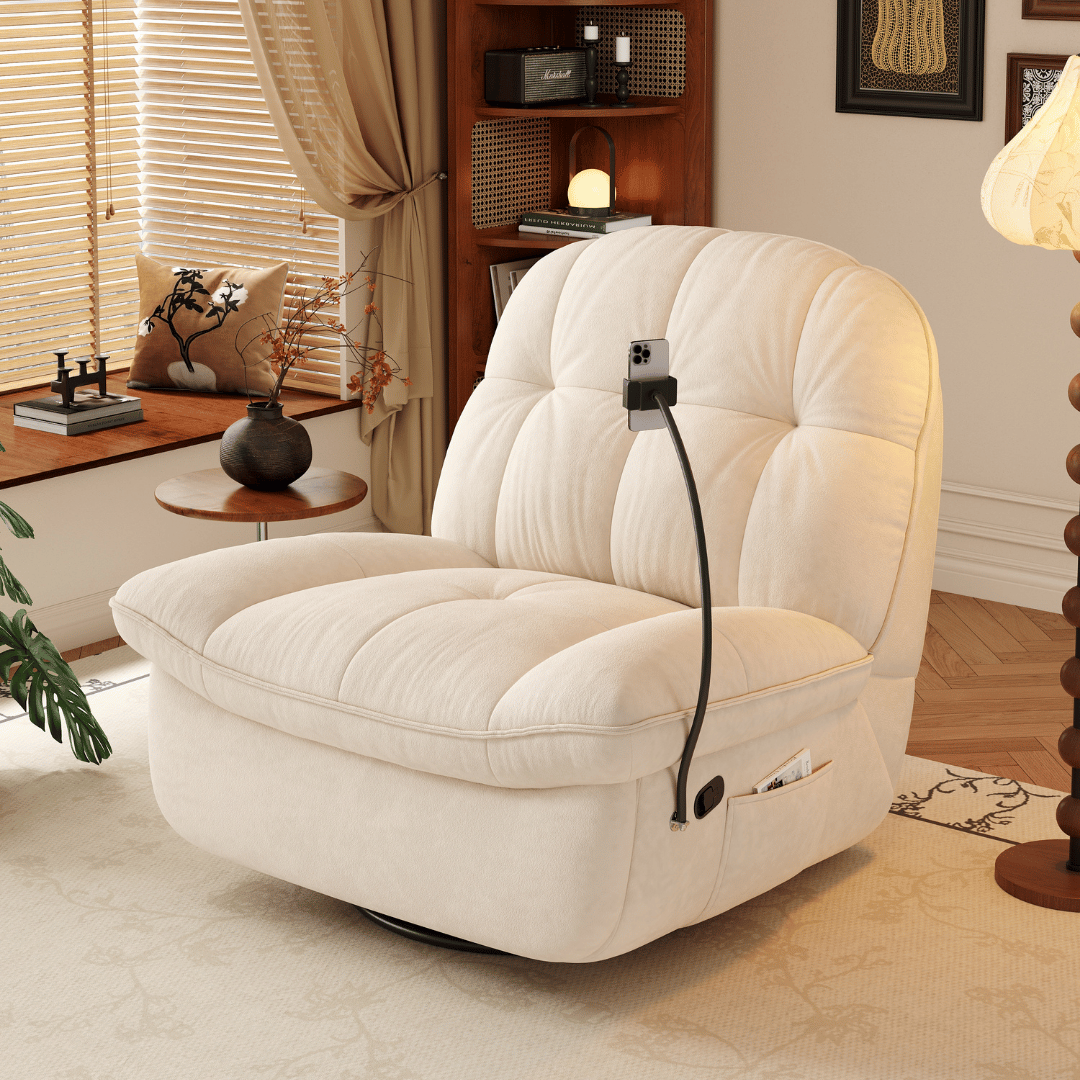 Gillian Fabric Recliner Armchair Sofa by Esteller