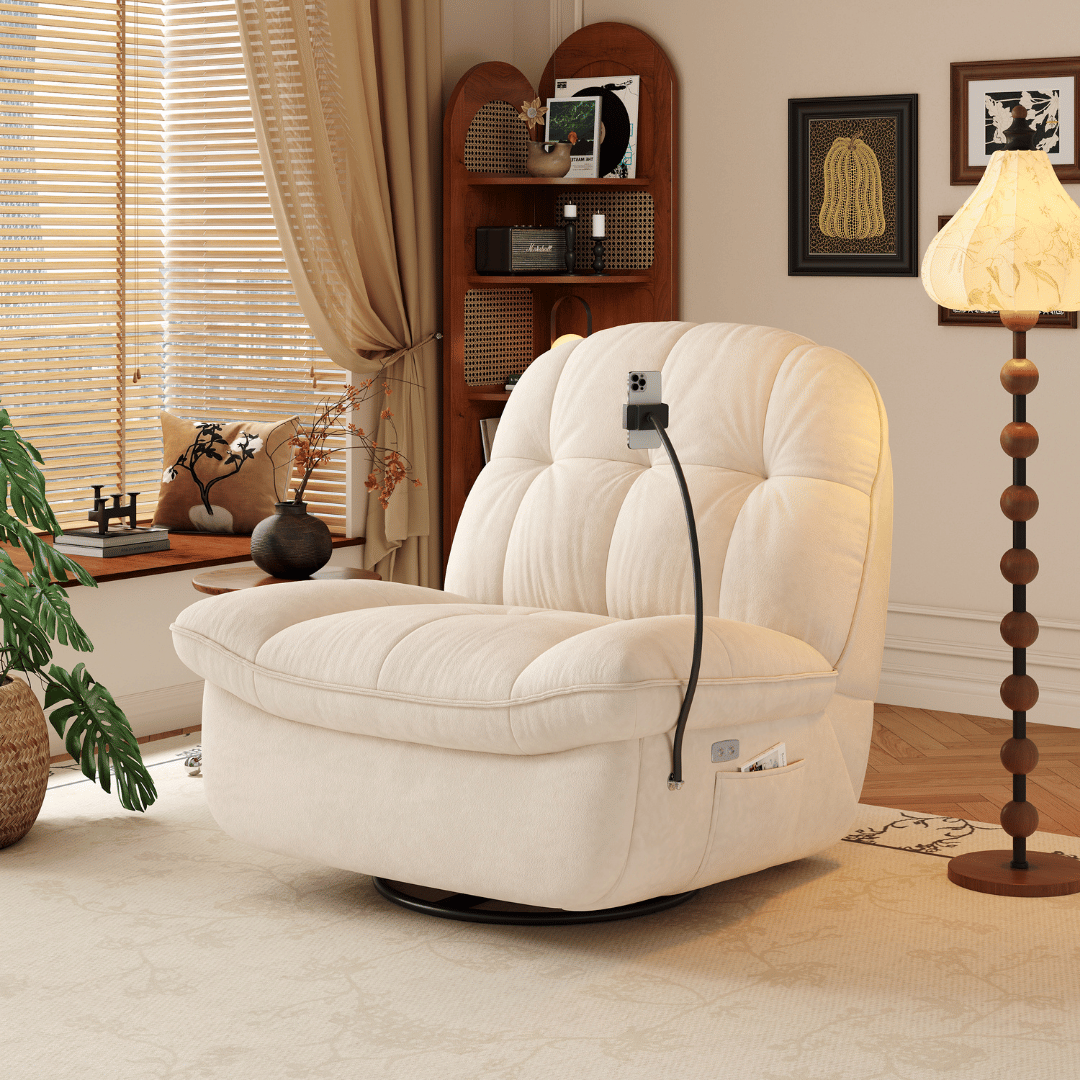 Gillian Fabric Recliner Armchair Sofa by Esteller