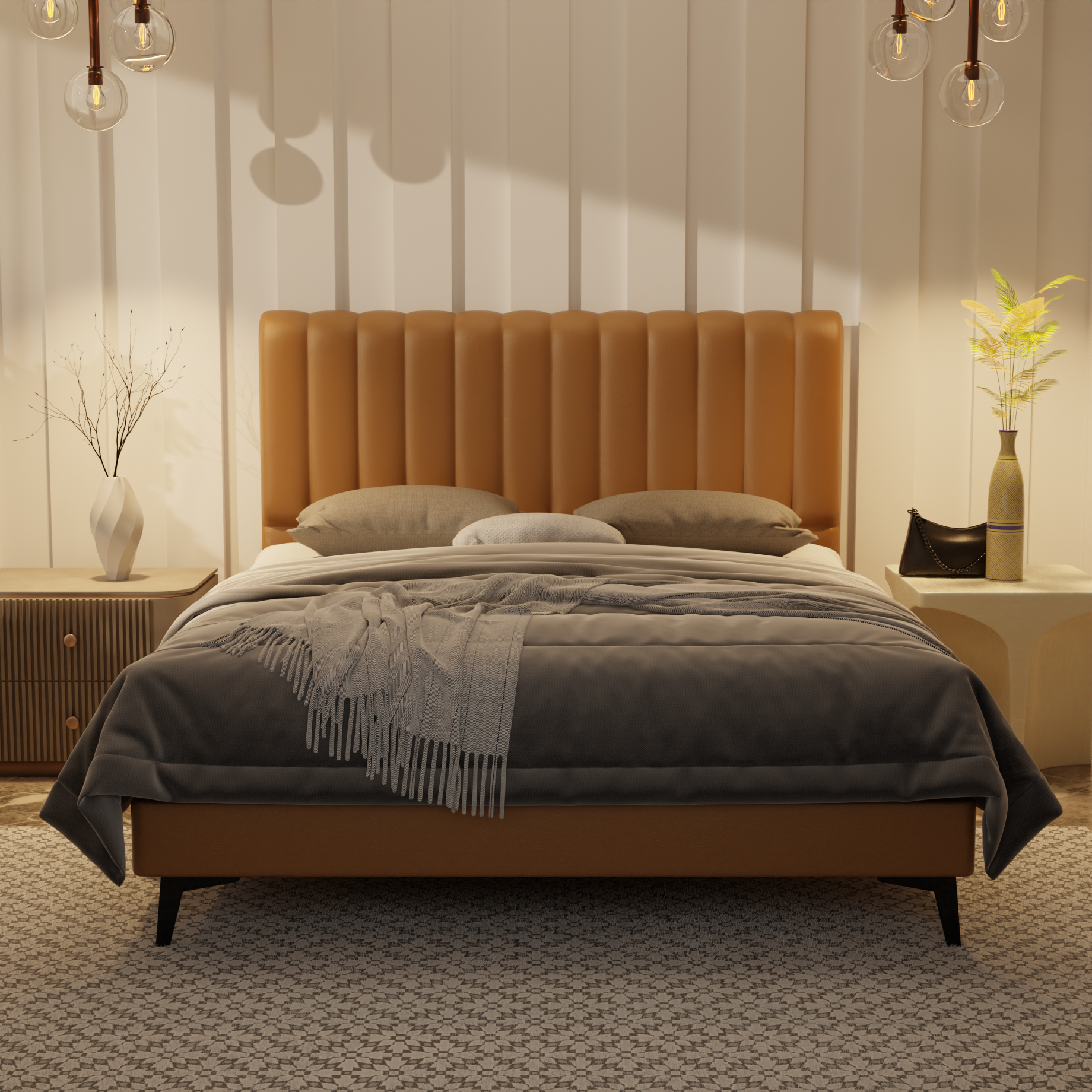 Delane Genuine Leather Divan Bed Frame by Esteller
