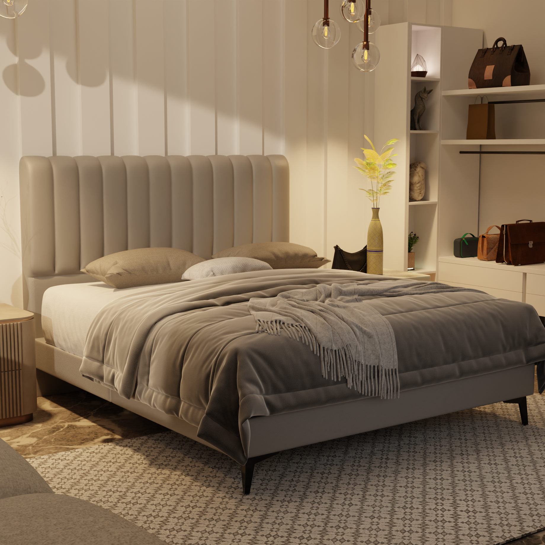 Delane Genuine Leather Divan Bed Frame by Esteller