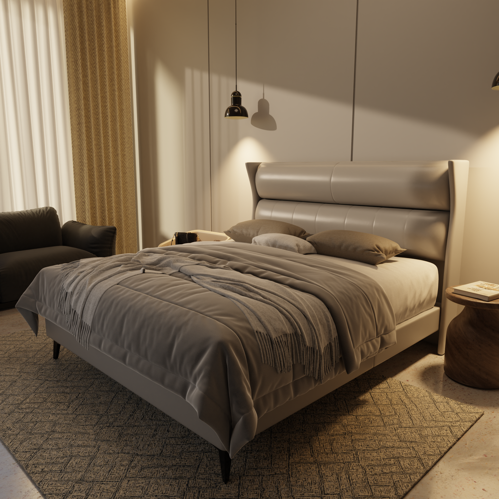 Kimble Genuine Leather Divan Bed Frame by Esteller