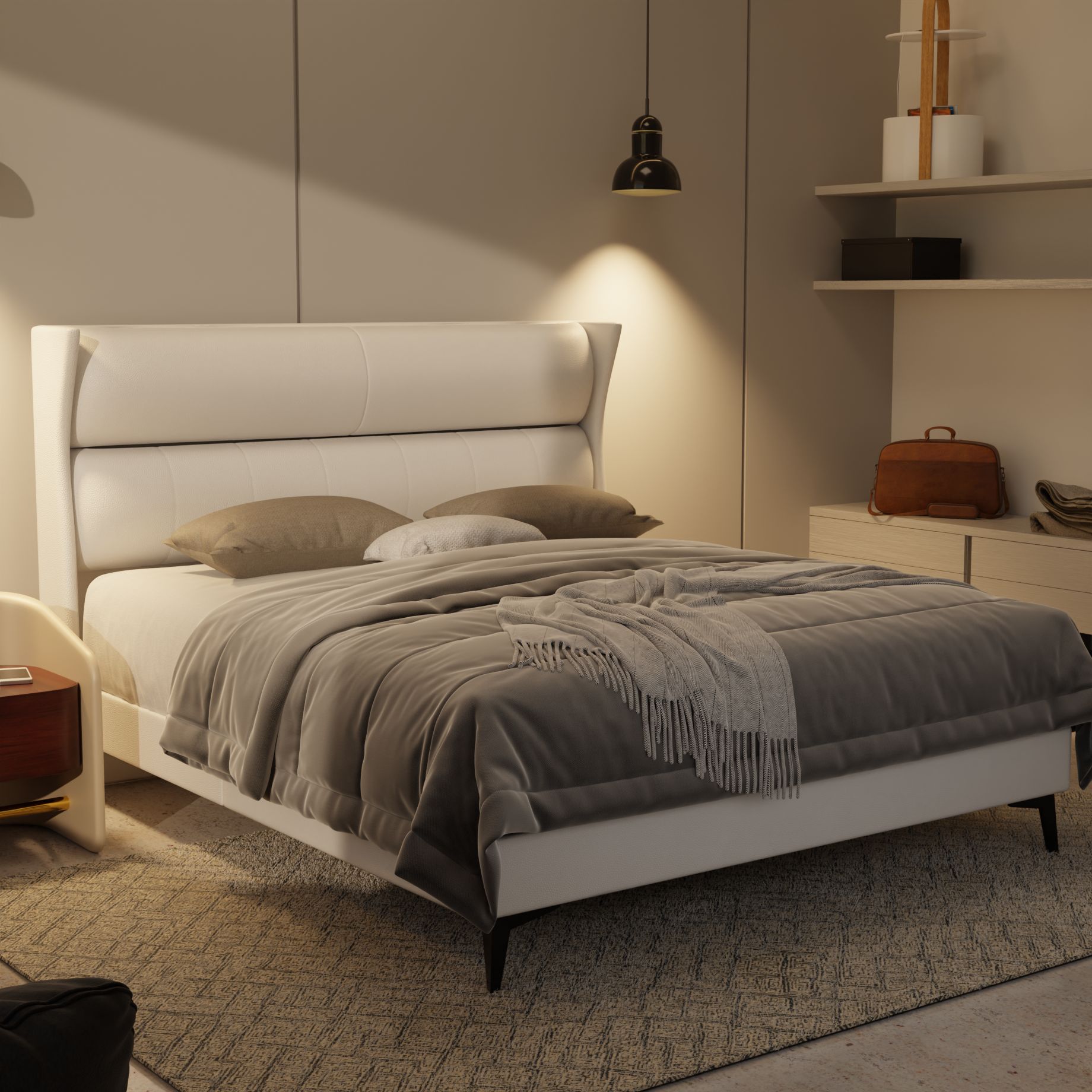 Kimble Genuine Leather Divan Bed Frame by Esteller