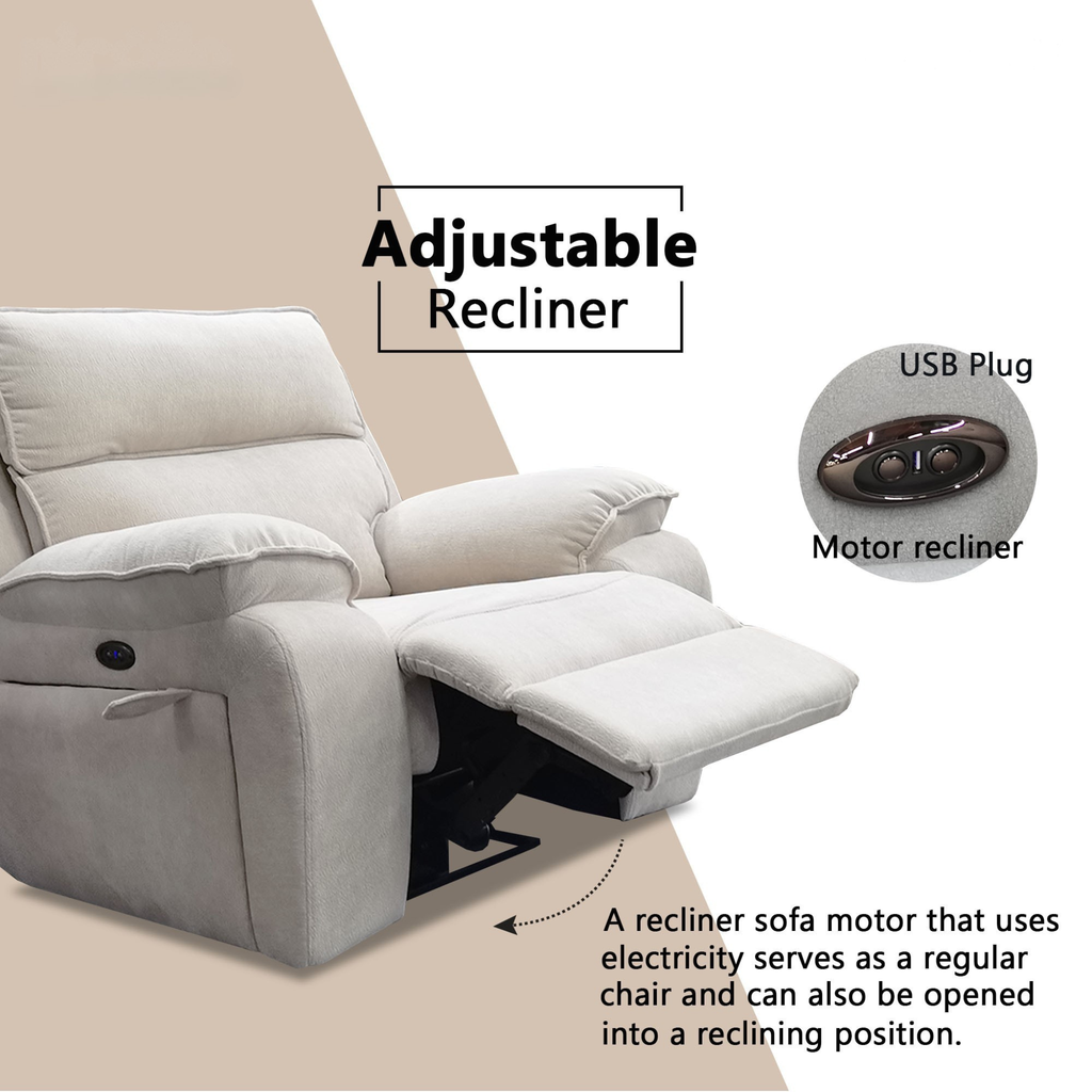 Belric Fabric Recliner Sofa by Esteller (Pet Friendly & Easy Clean)