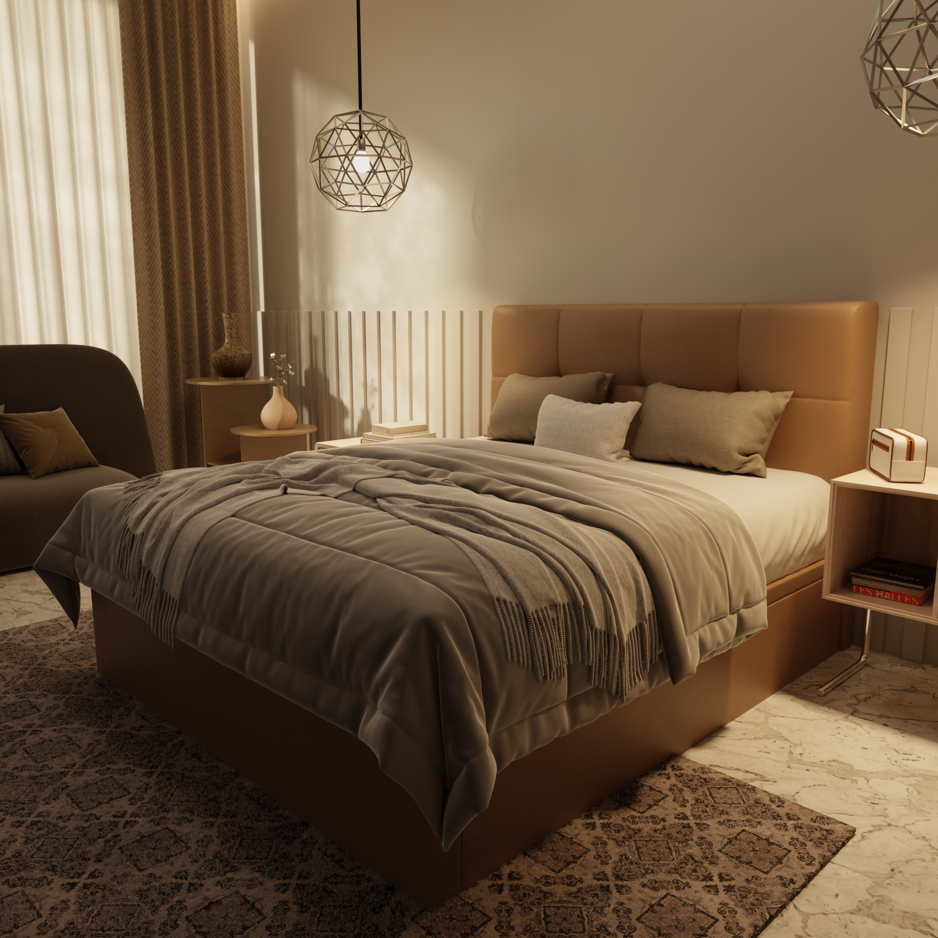 Koane Genuine Leather Storage Bed (Gas Lift) by Esteller