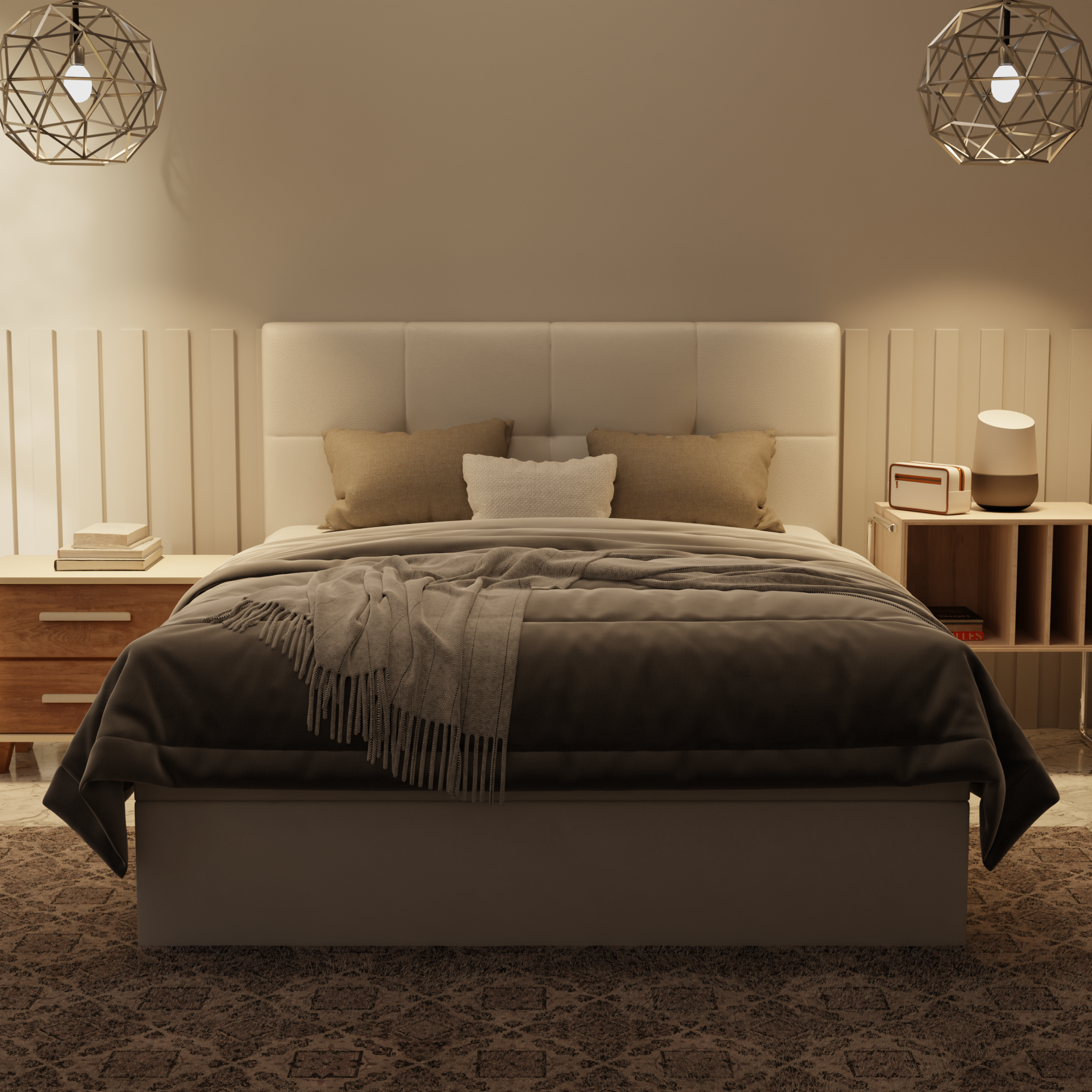 Koane Genuine Leather Storage Bed (Gas Lift) by Esteller