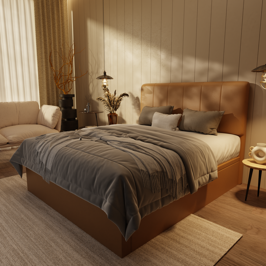 Joane Genuine Leather Storage Bed (Gas Lift) by Esteller