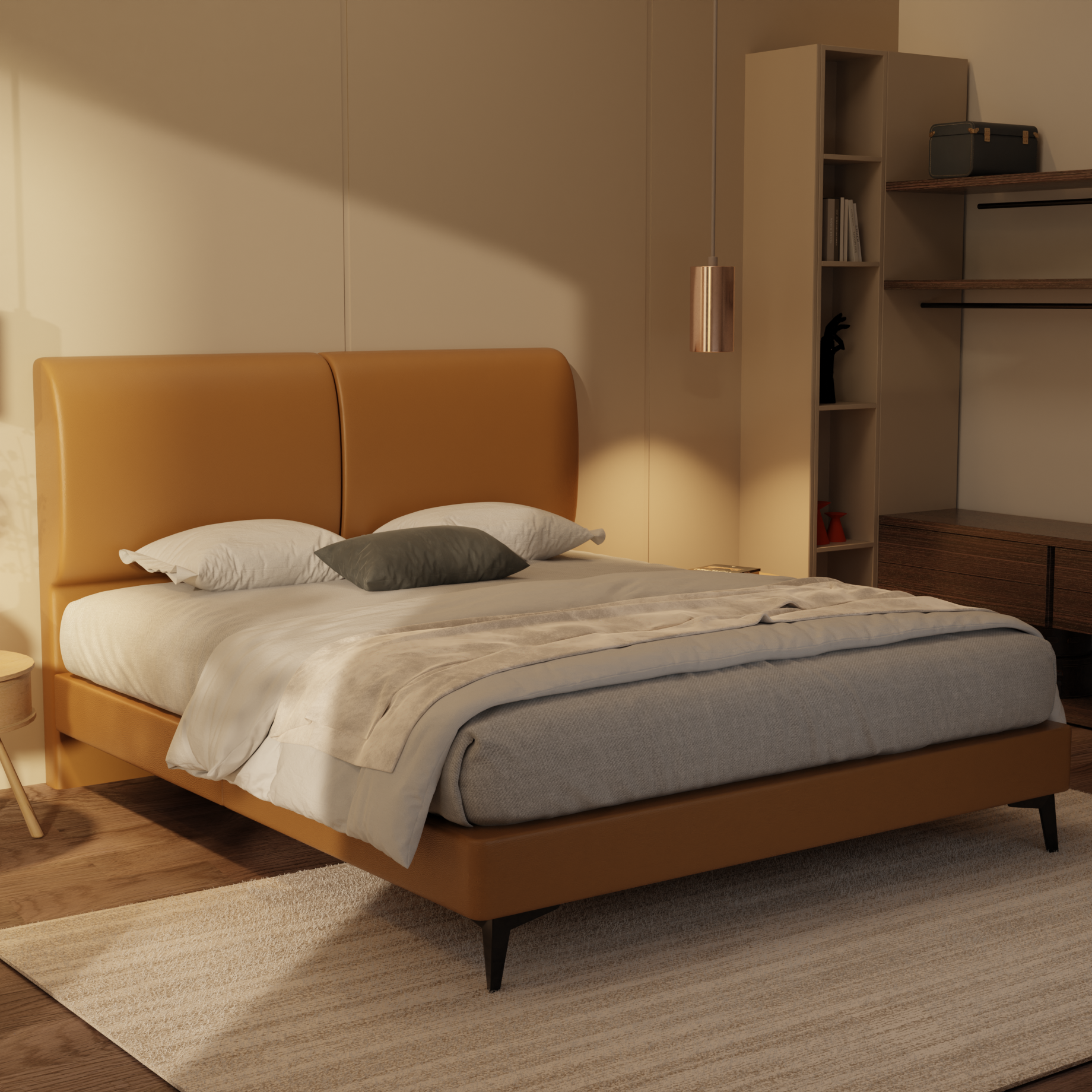 Gretelle Genuine Leather Divan Bed Frame by Esteller