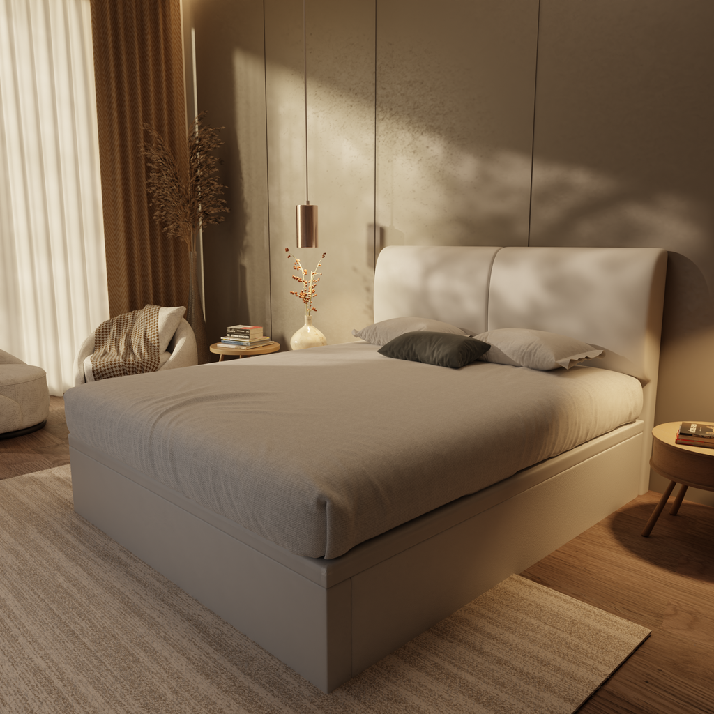 Gretelle Genuine Leather Storage Bed (Gas Lift) by Esteller