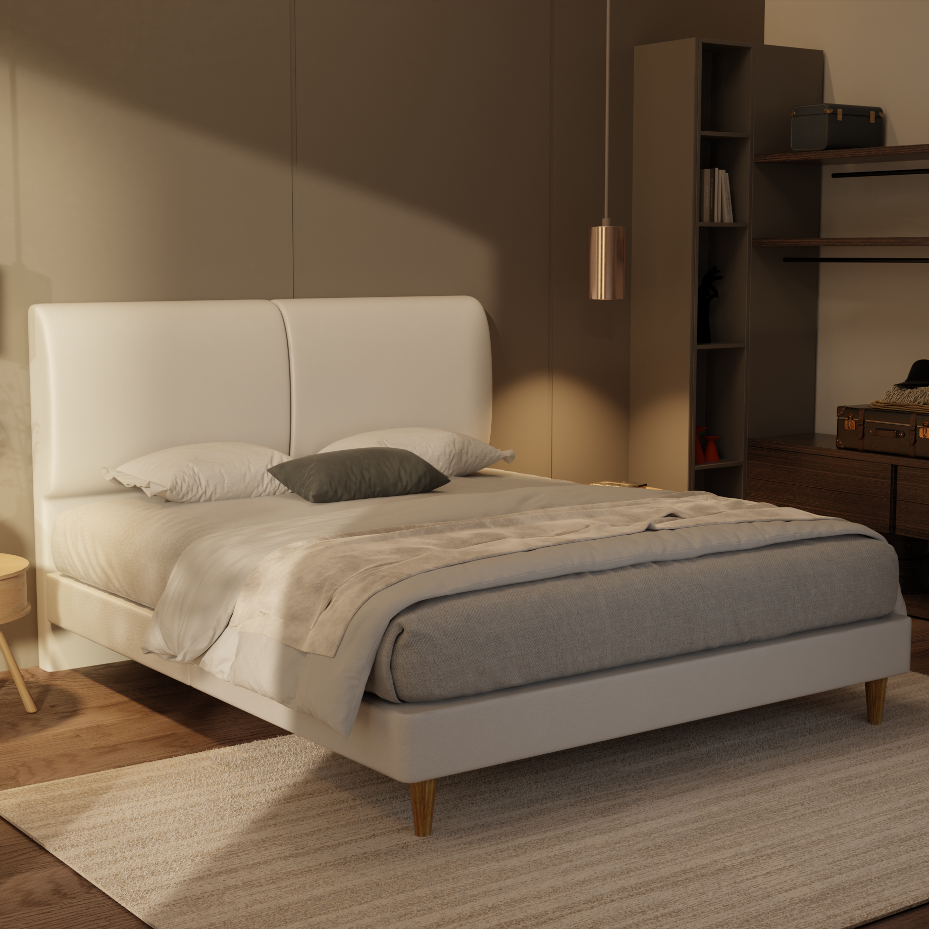 Sloane Genuine Leather Divan Bed Frame