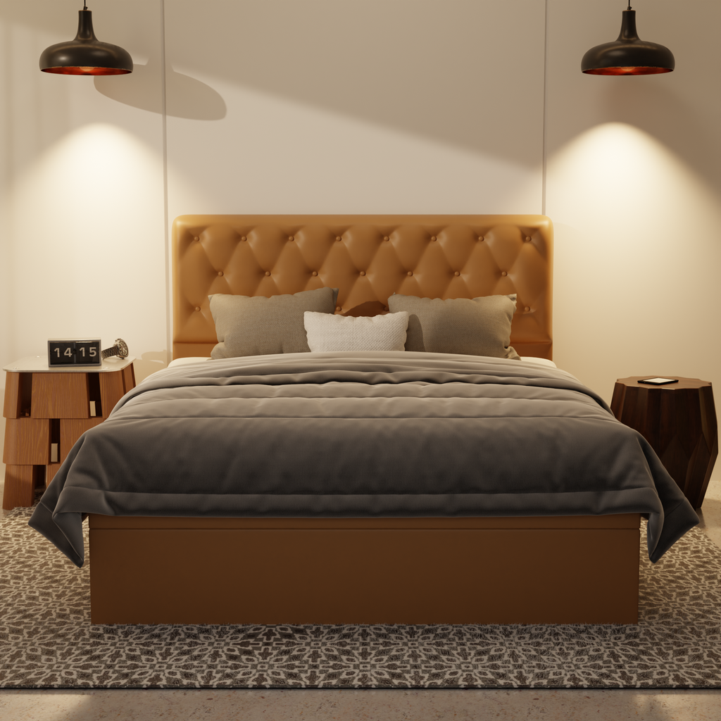 Wimble Genuine Leather Storage Bed (Gas Lift) by Esteller