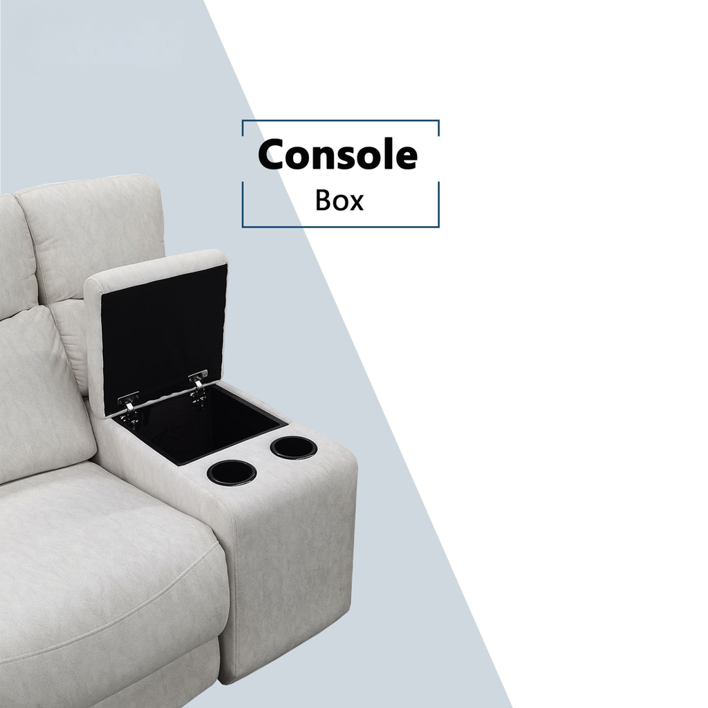 Yanor Fabric Recliner L-Shaped Sofa by Esteller (Pet Friendly & Easy Clean)