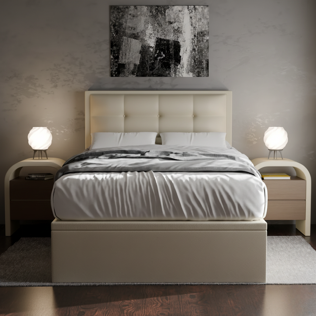 Robyn Faux Leather Storage Bed