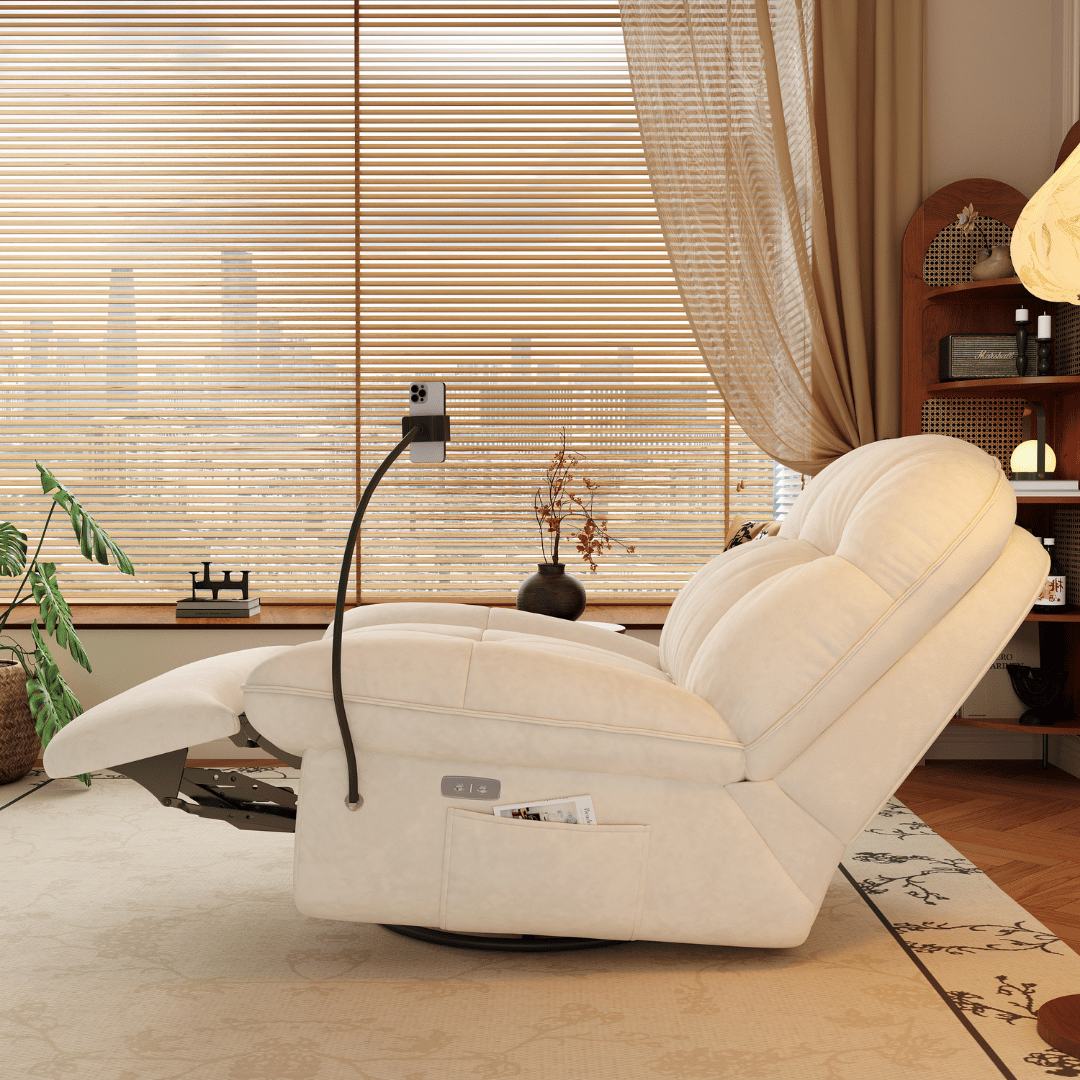 Gillian Fabric Recliner Armchair Sofa by Esteller