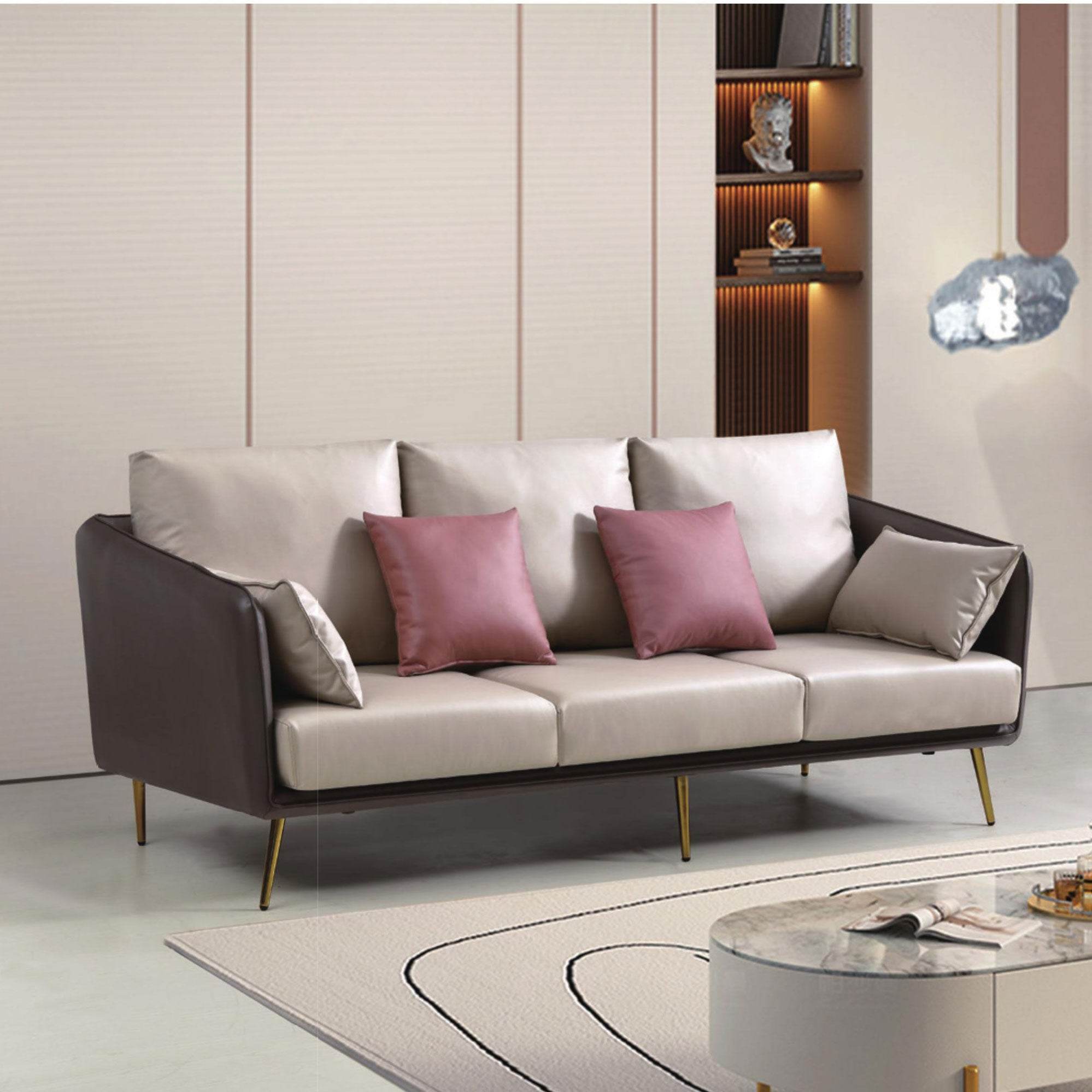 Allister Faux Leather Sofa