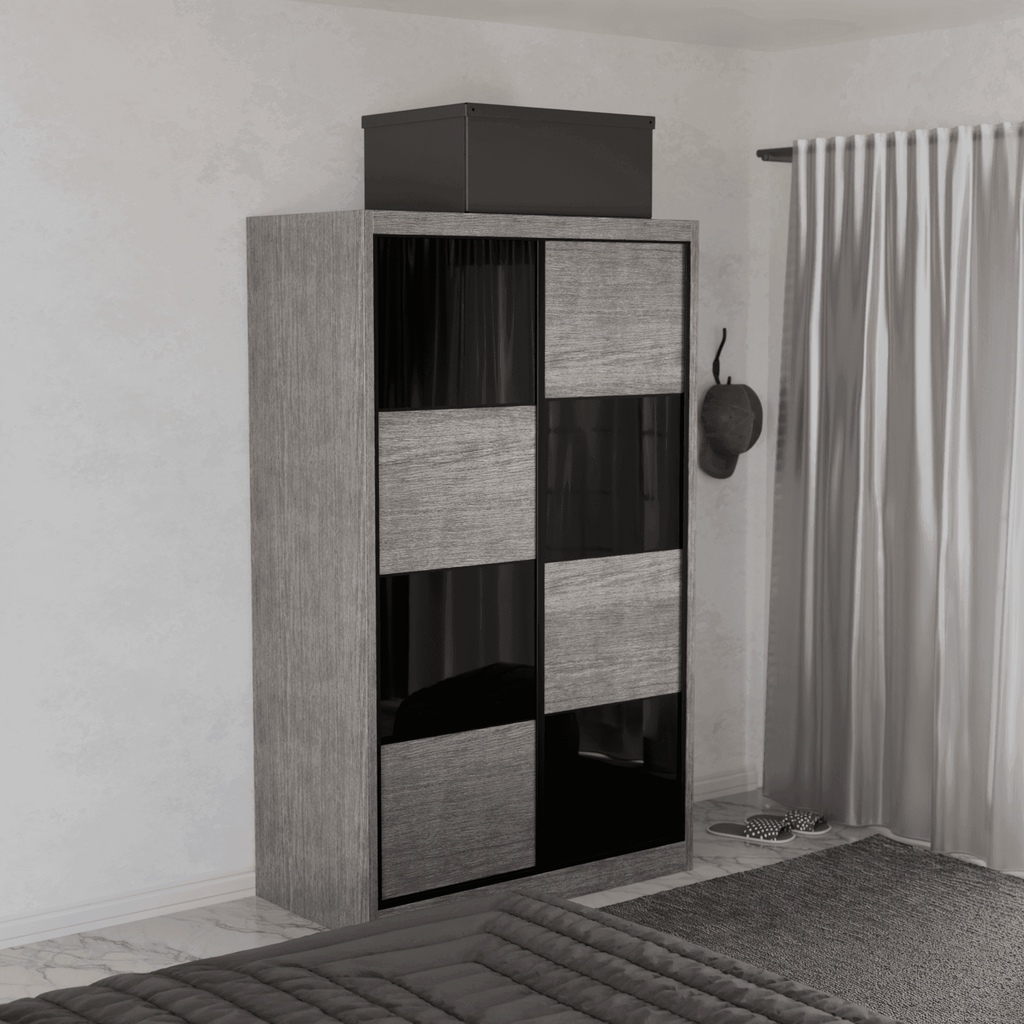 Angelina Modular Wardrobe (Black Glass)