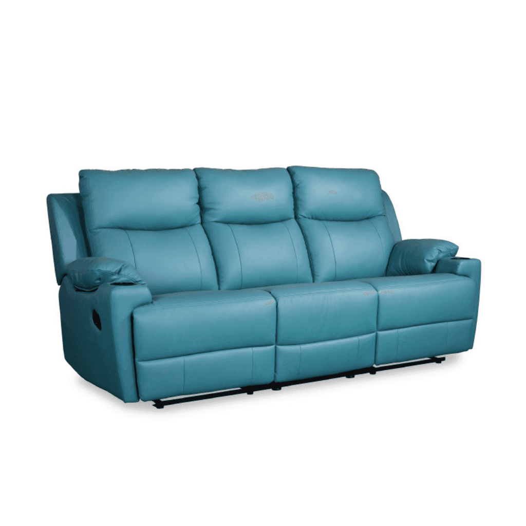 Arabella Genuine Leather Manual Recliner Sofa
