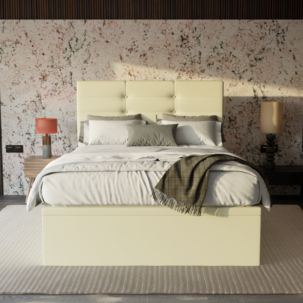 Arlen Faux Leather Storage Bed