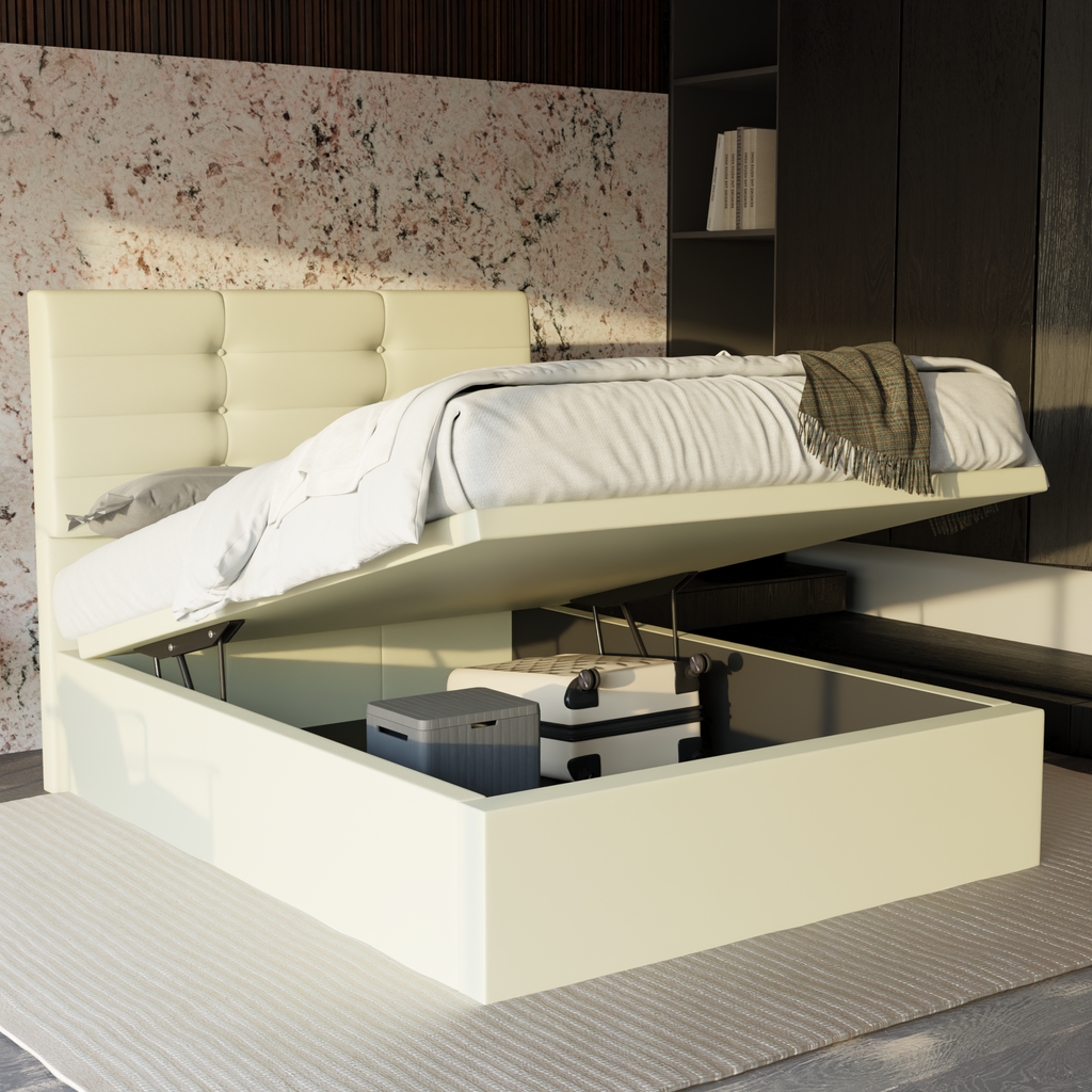Arlen Faux Leather Storage Bed