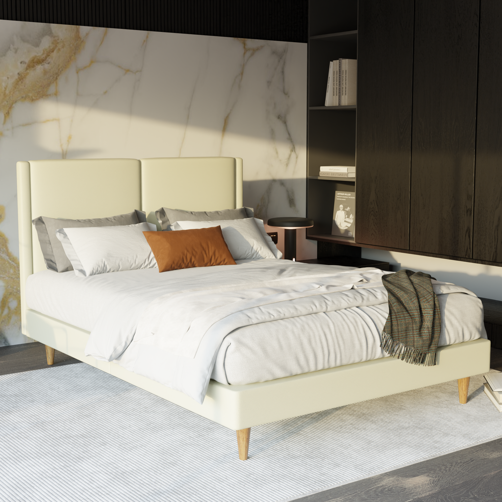 Ashleah Faux Leather Bed Frame