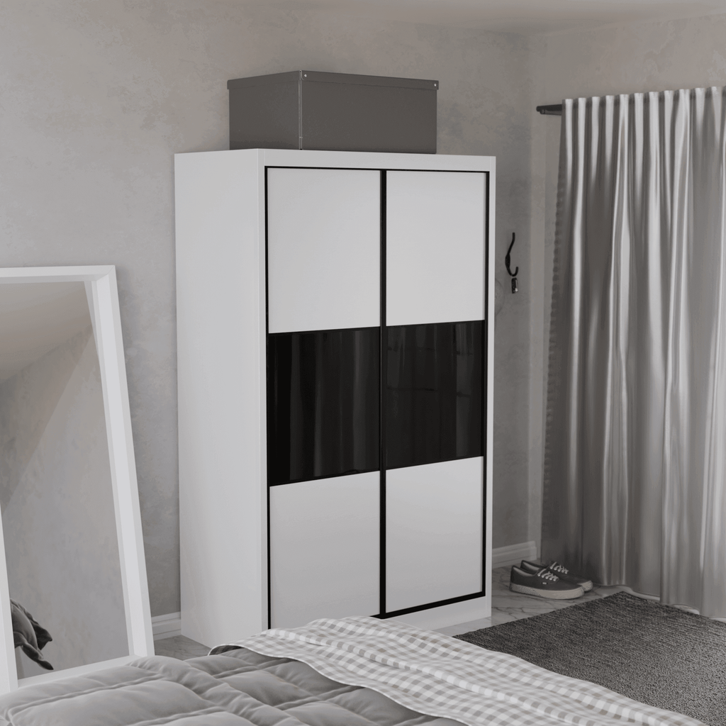 Audrey Modular Wardrobe (Black Glass)