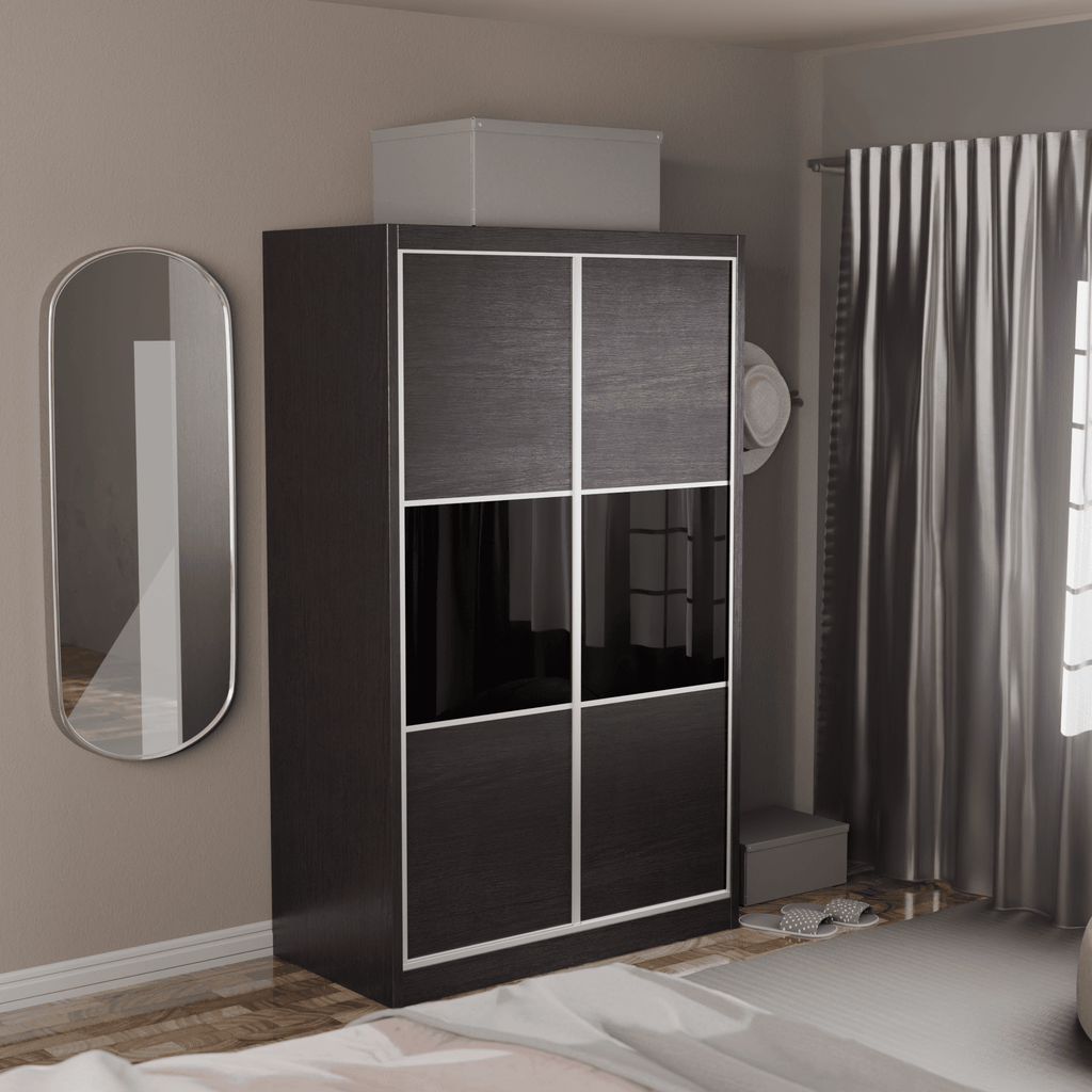 Audrey Modular Wardrobe (Black Glass)