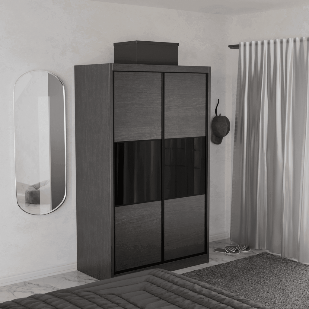 Audrey Modular Wardrobe (Black Glass)