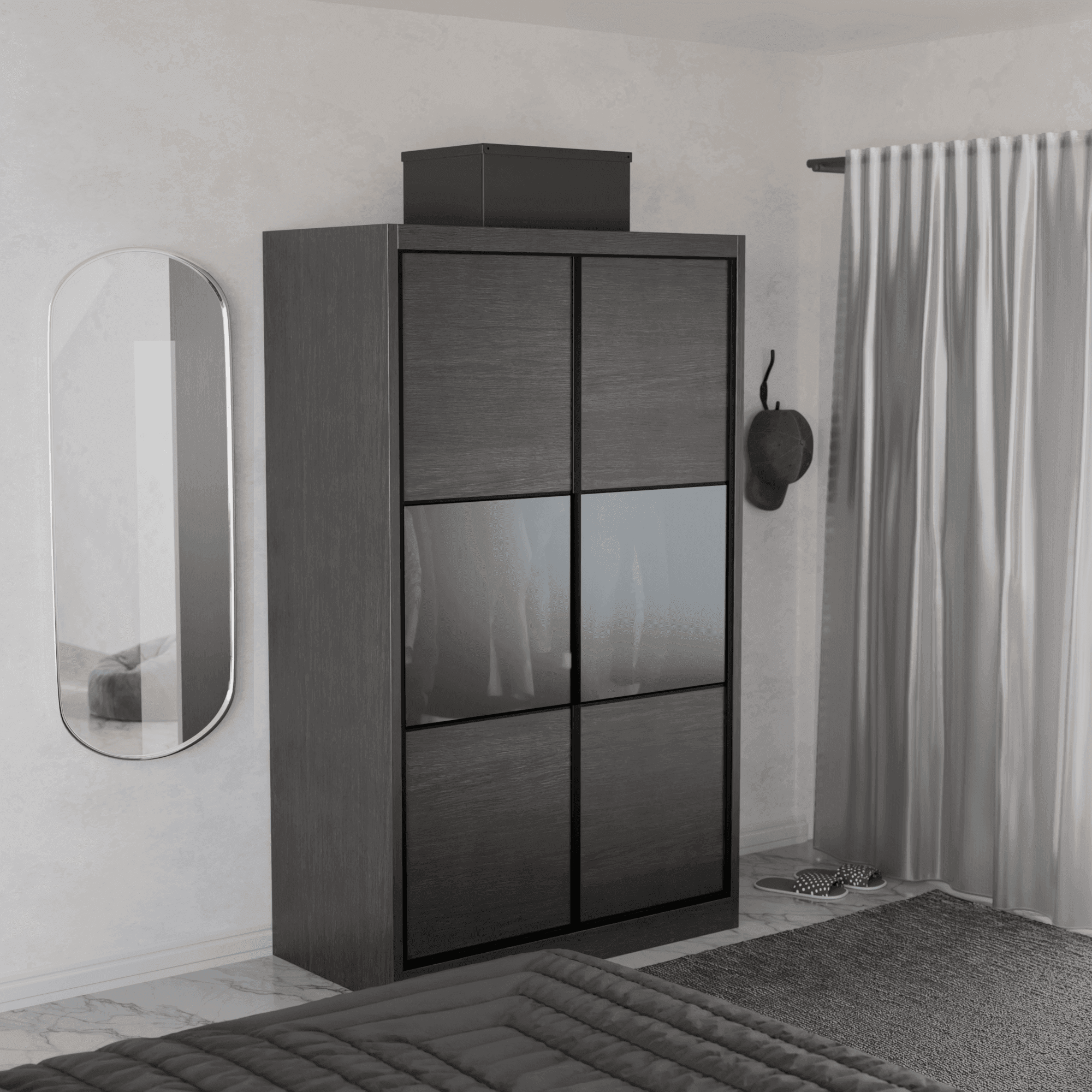 Audrey Modular Wardrobe (Frosted Glass)