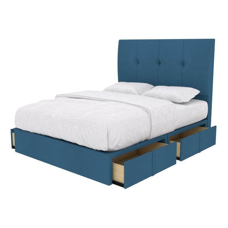 Azure Fabric Drawer Bed Frame (Water Repellent)