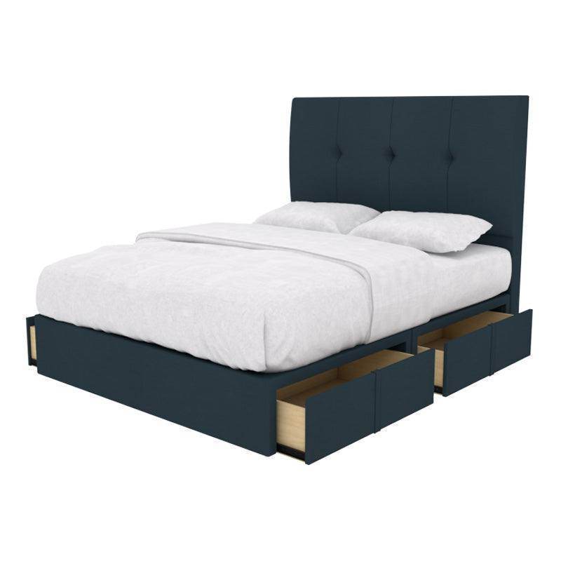 Azure Fabric Drawer Bed Frame (Water Repellent)