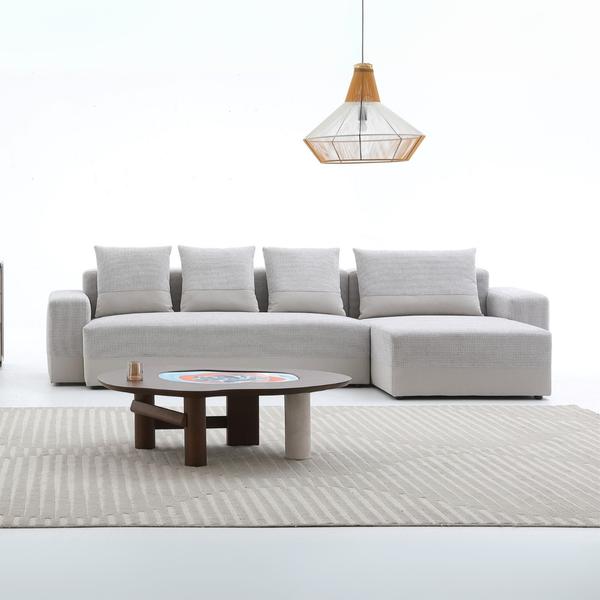Pasquale Fabric L-Shaped Sectional Sofa