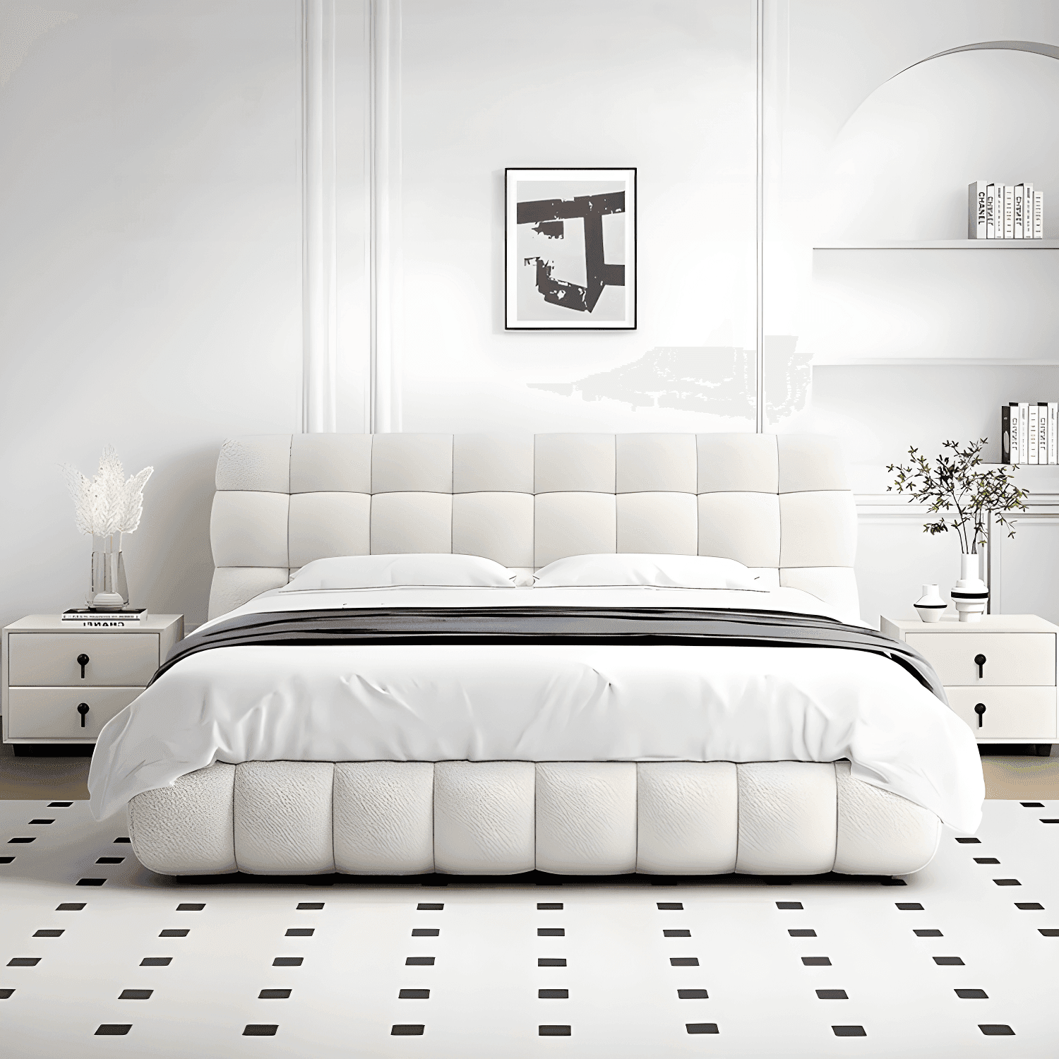 Bella Teddy Fabric Bed Frame by Esteller