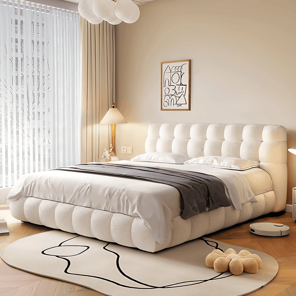 Bella Teddy Fabric Bed Frame by Esteller