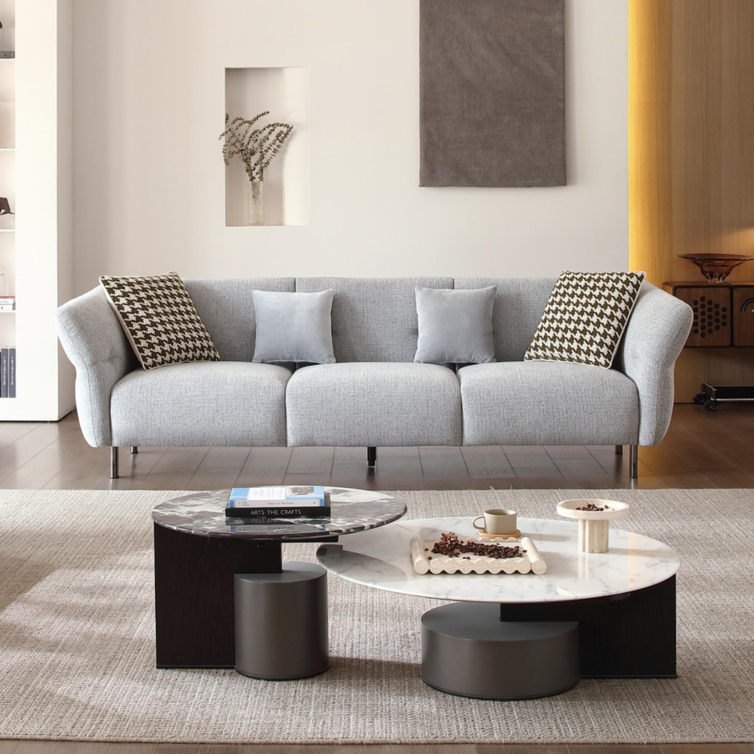 Benedetto Grey Fabric Sofa