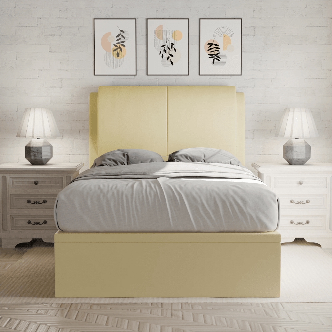 Berke Faux Leather Storage Bed