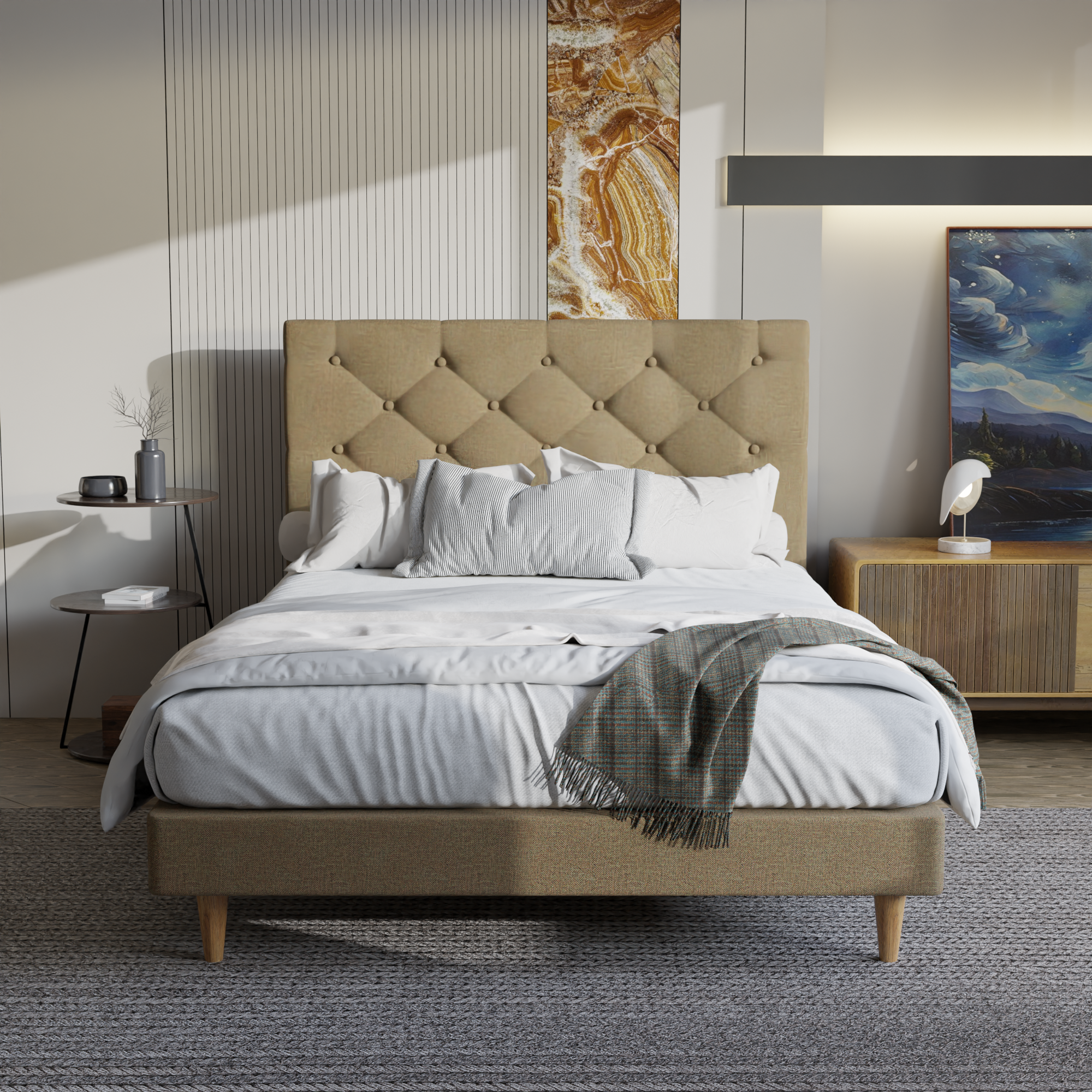 Bernardine Fabric Divan Bed Frame (Pet Friendly)