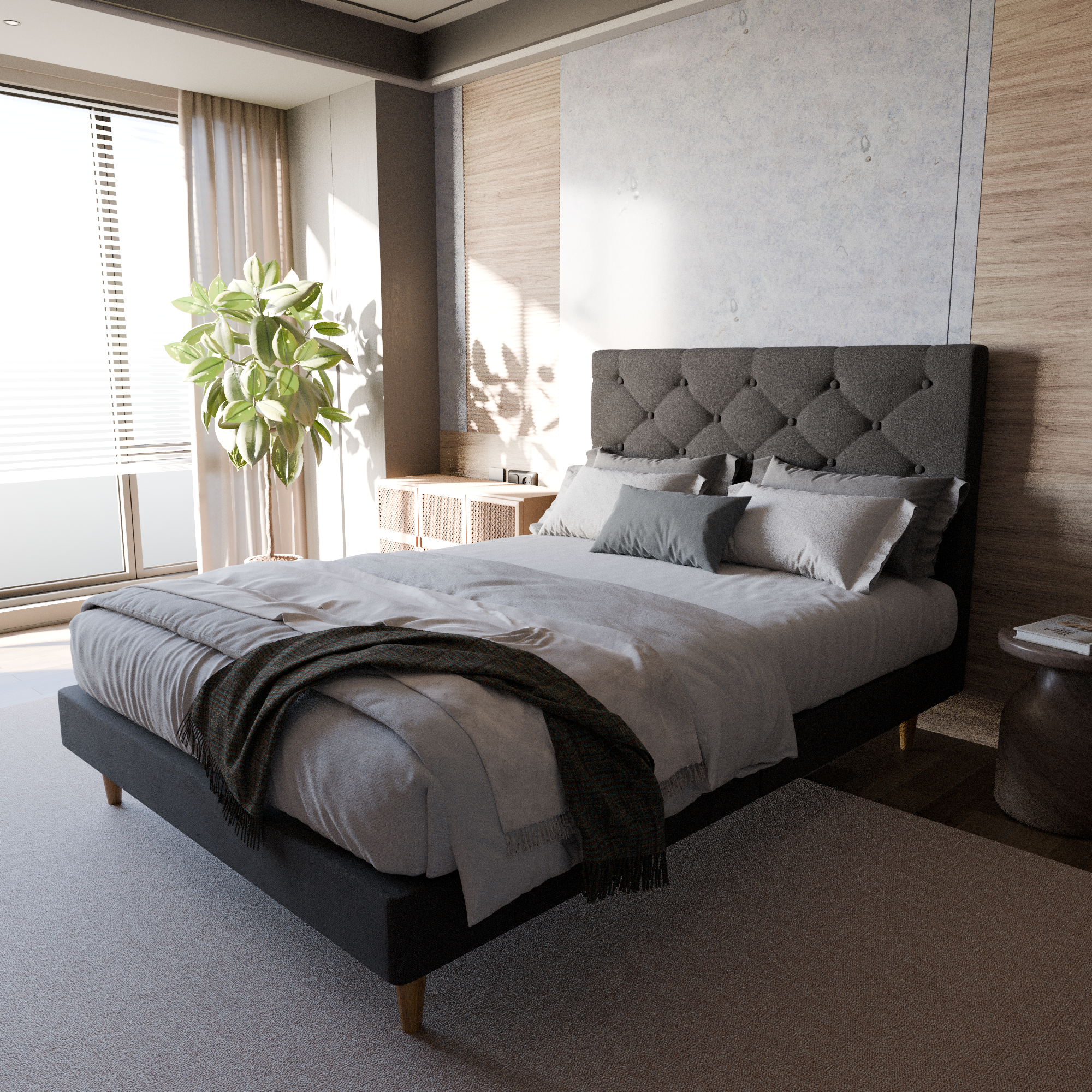 Bernardine Fabric Divan Bed Frame (Pet Friendly)