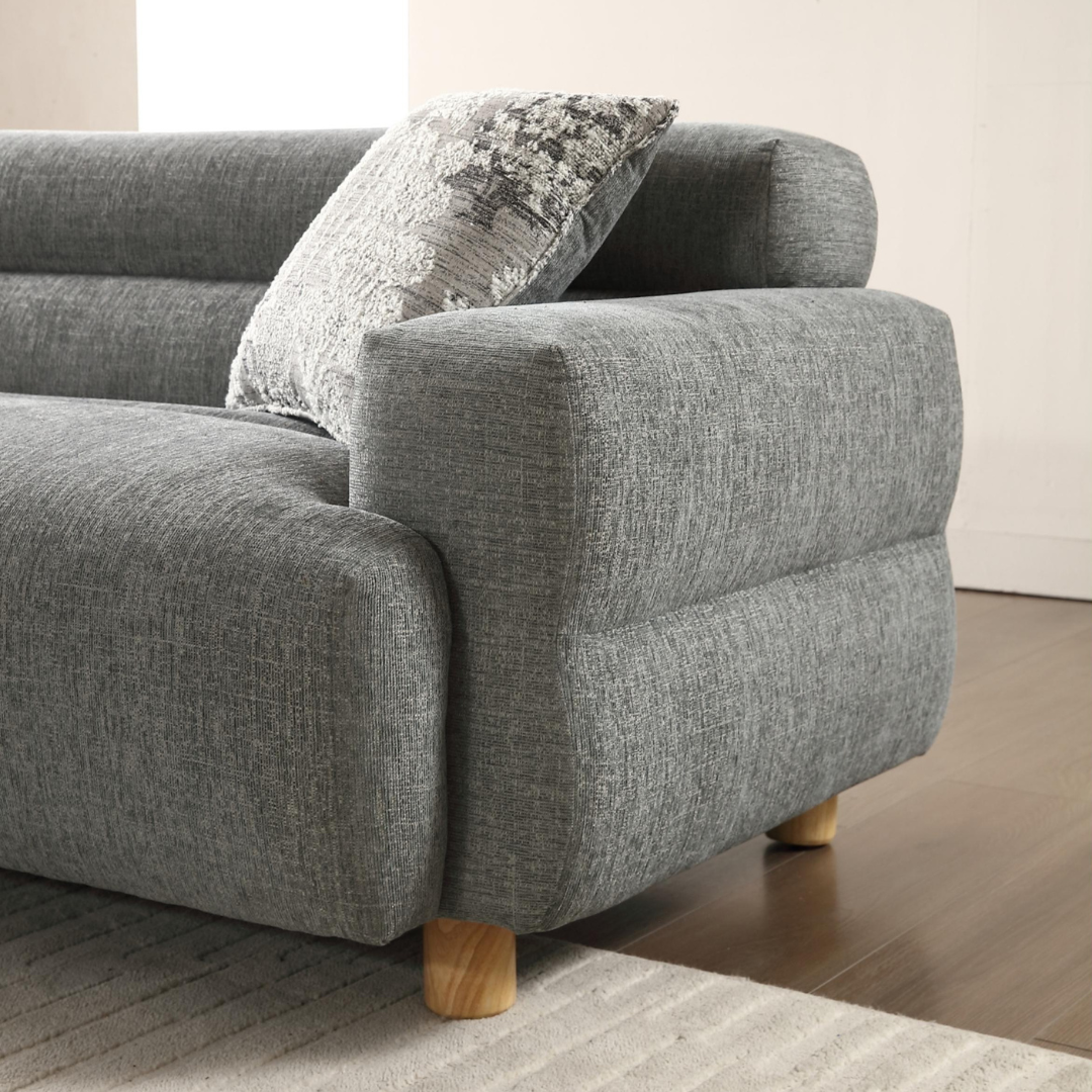 Bernardo Grey Fabric Sofa