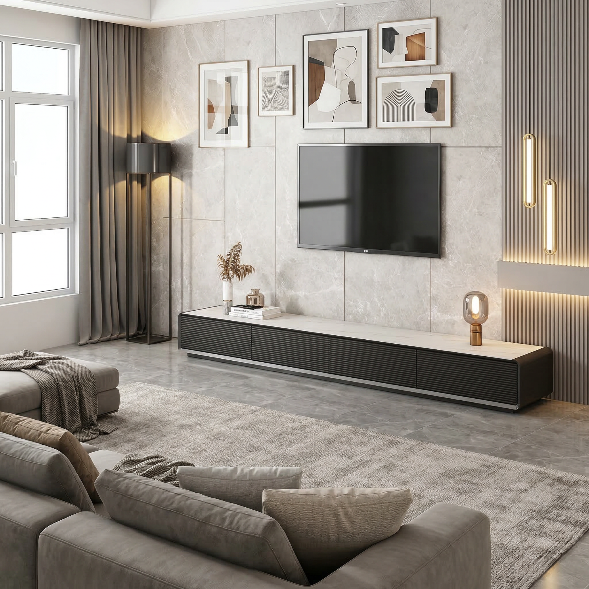 Levorae Ash Veneer TV Console (200cm)