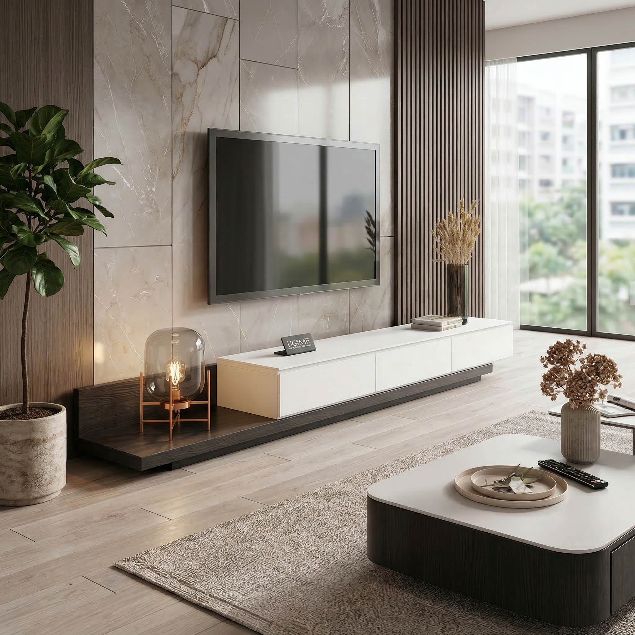 Aerova Extendable Sintered Stone TV Console