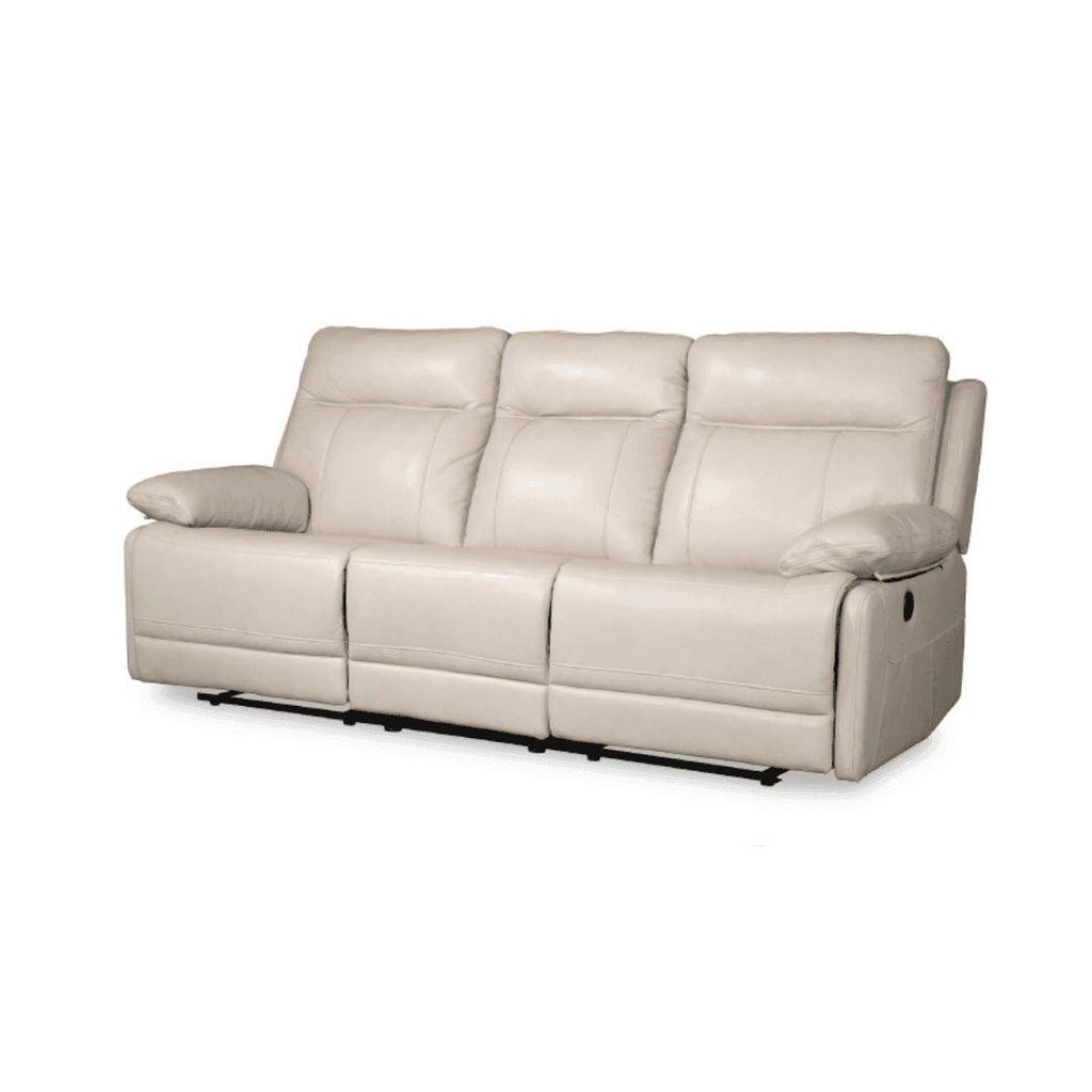 Calytrix Genuine Leather Manual Recliner Sofa
